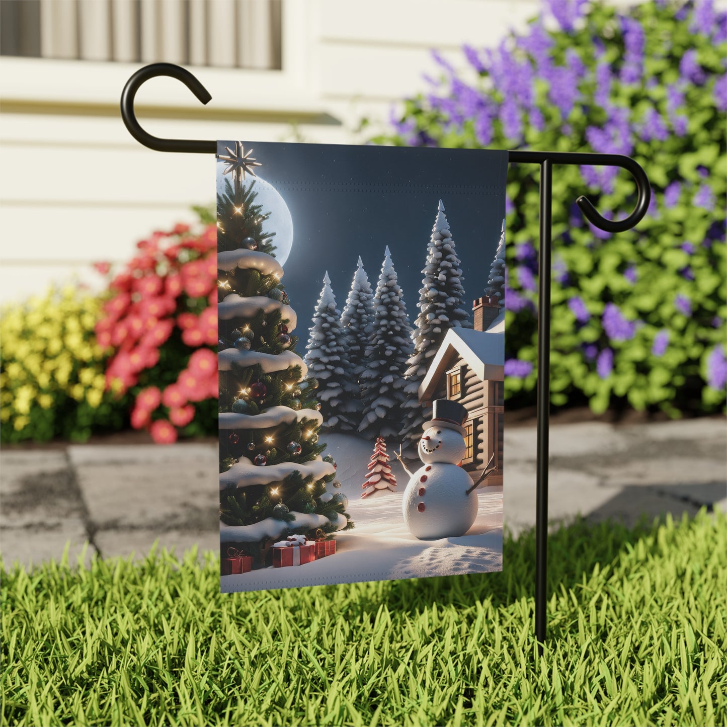 Magical Christmas Eve Garden Flag