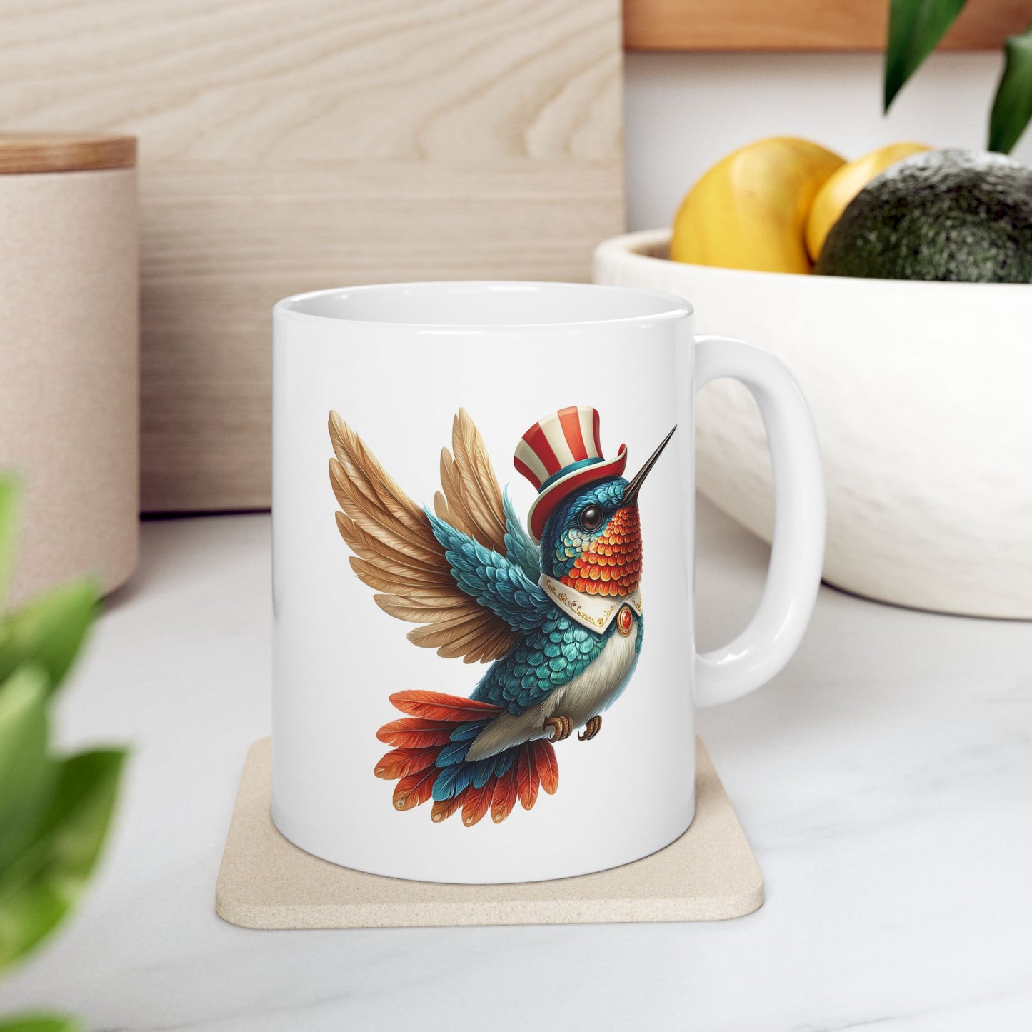 Patriotic Hummingbird Coffee Mug
