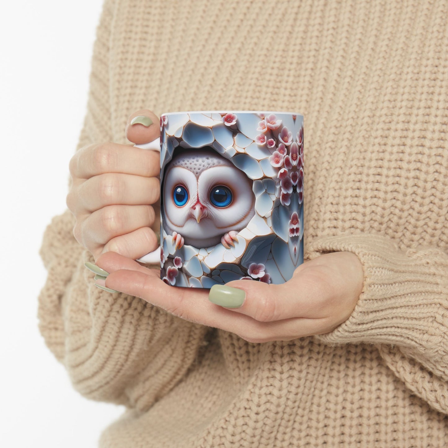 Adorable 3-D Baby Owl Hatching Coffee Mug