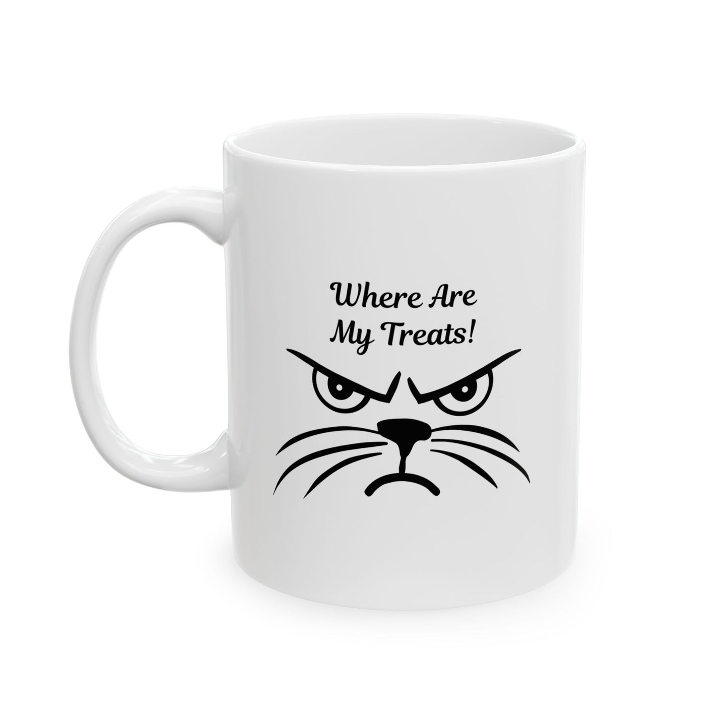 "Where Are My Treats!" Grumpy Cat Coffee Mug