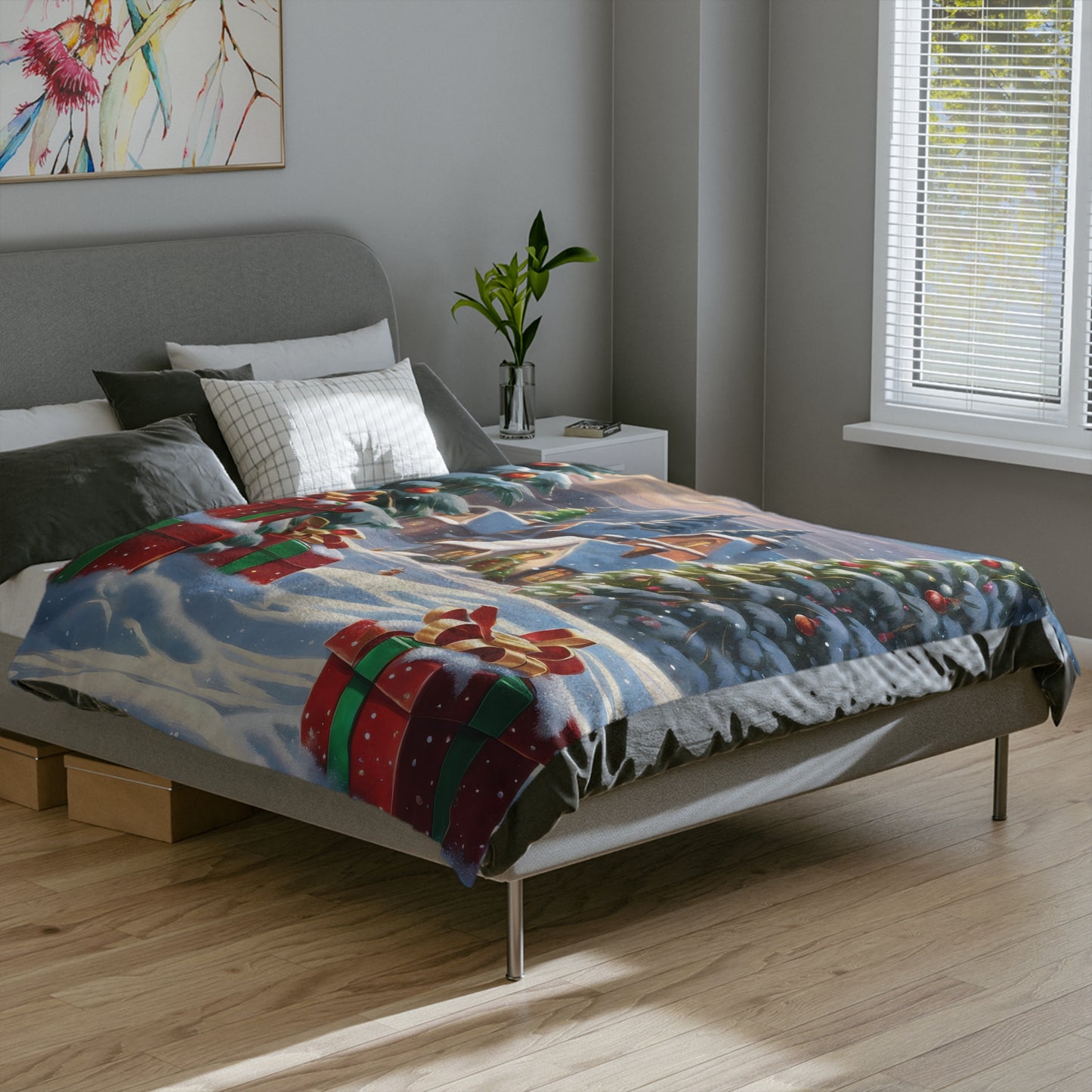 Picturesque Christmas Plush Blanket