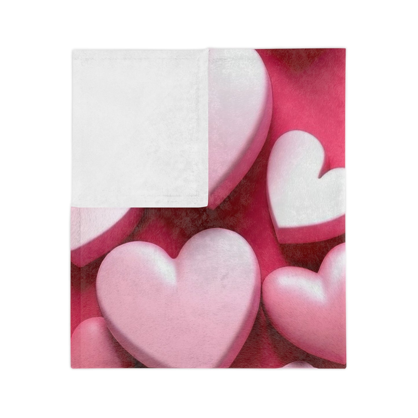 Sweet Pink Hearts Pattern Blanket