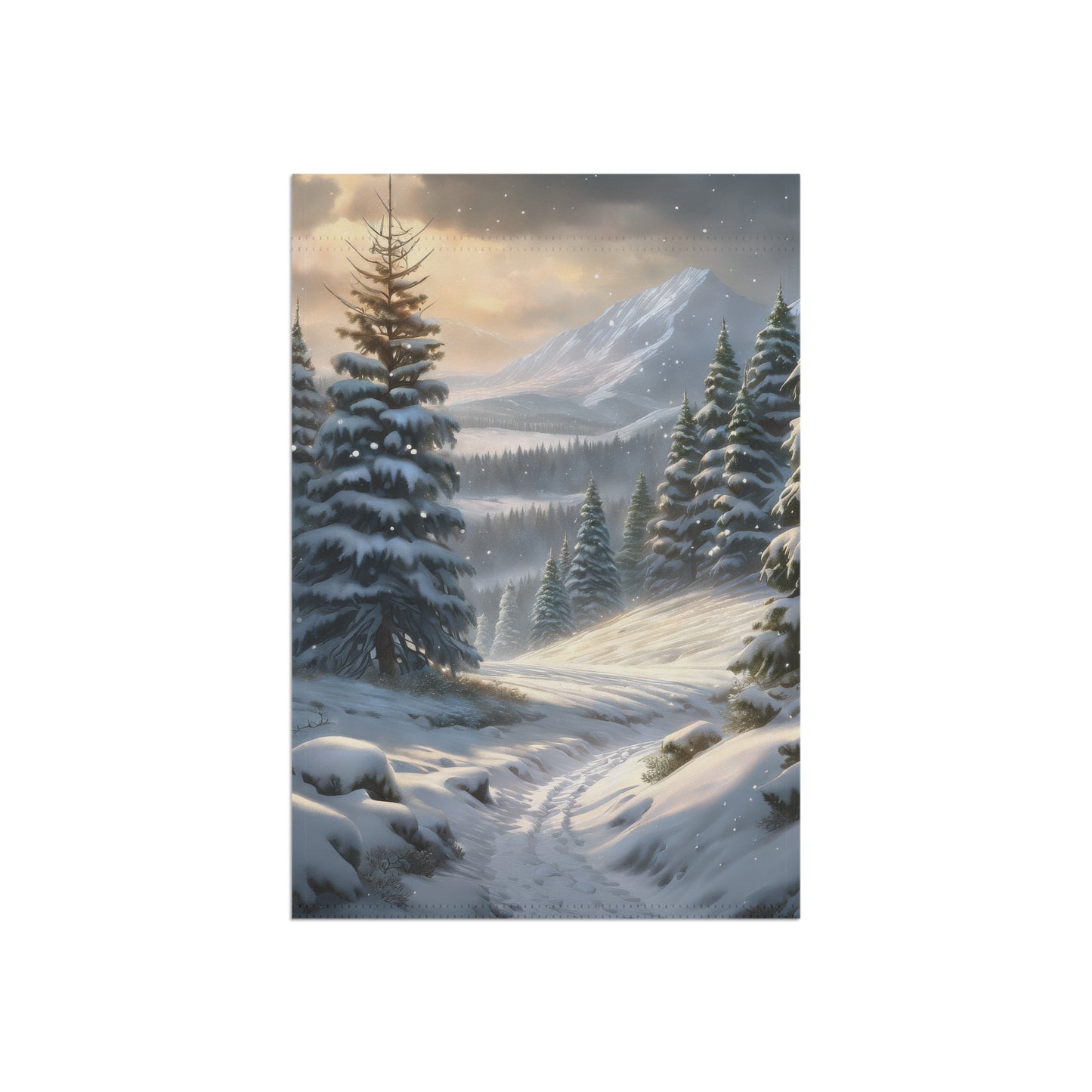 Beautiful Winter Wonderland Holiday Garden Flag/ House Banner