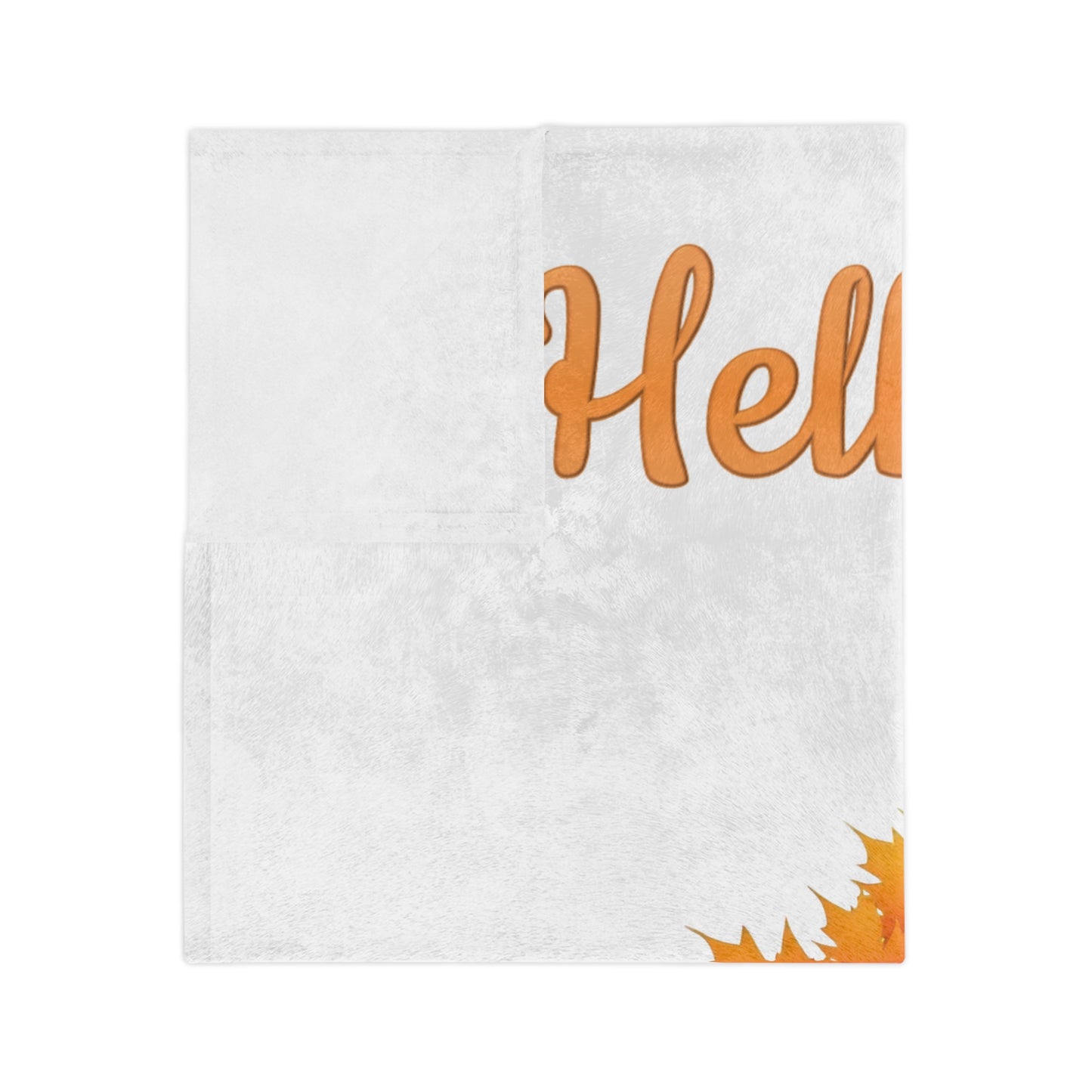 Hello Fall Autumn Tree Velveteen Blanket,
