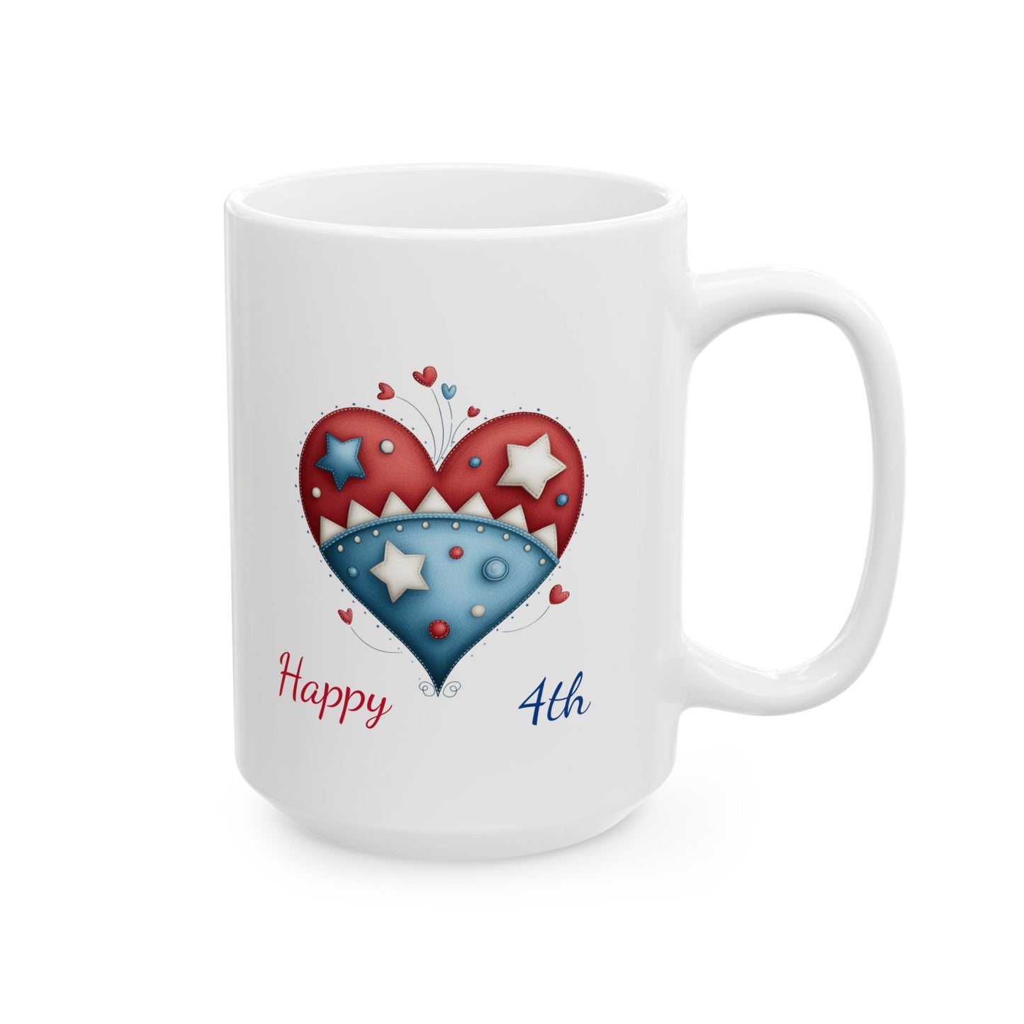 July 4th Heart Patriotic Coffee Mug