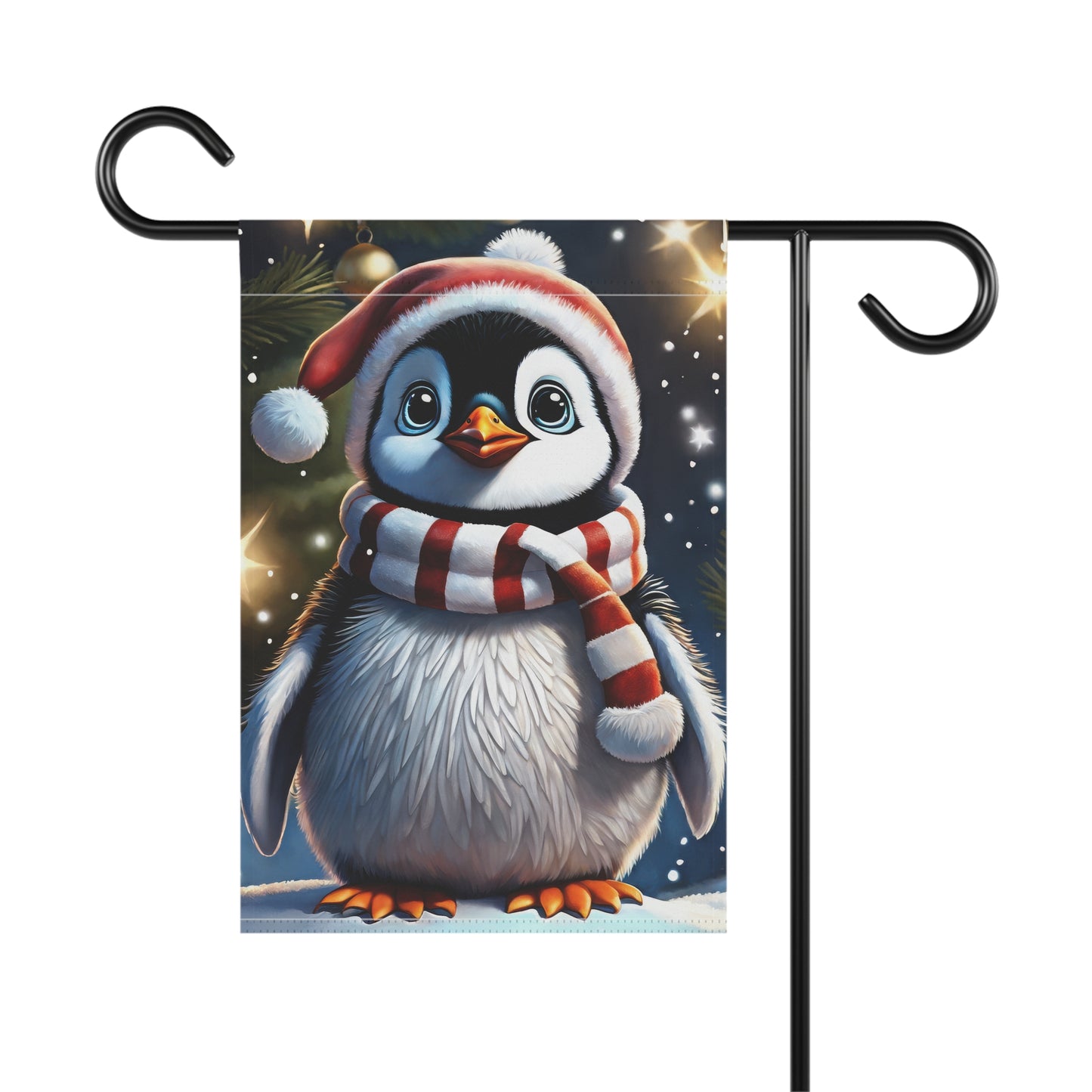 Christmas Penguin Holiday Garden Flag/ House Banner