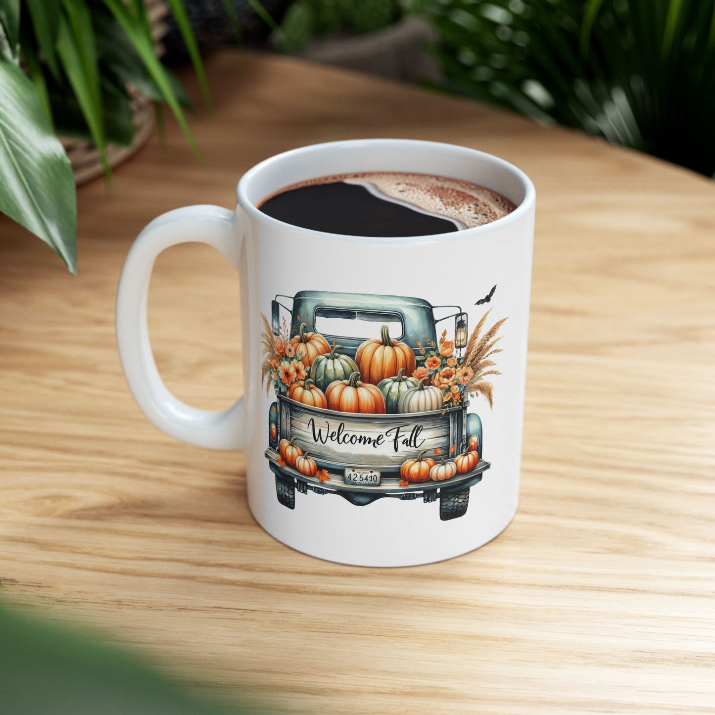 "Welcome Fall" Old Time Truck Coffee Mug