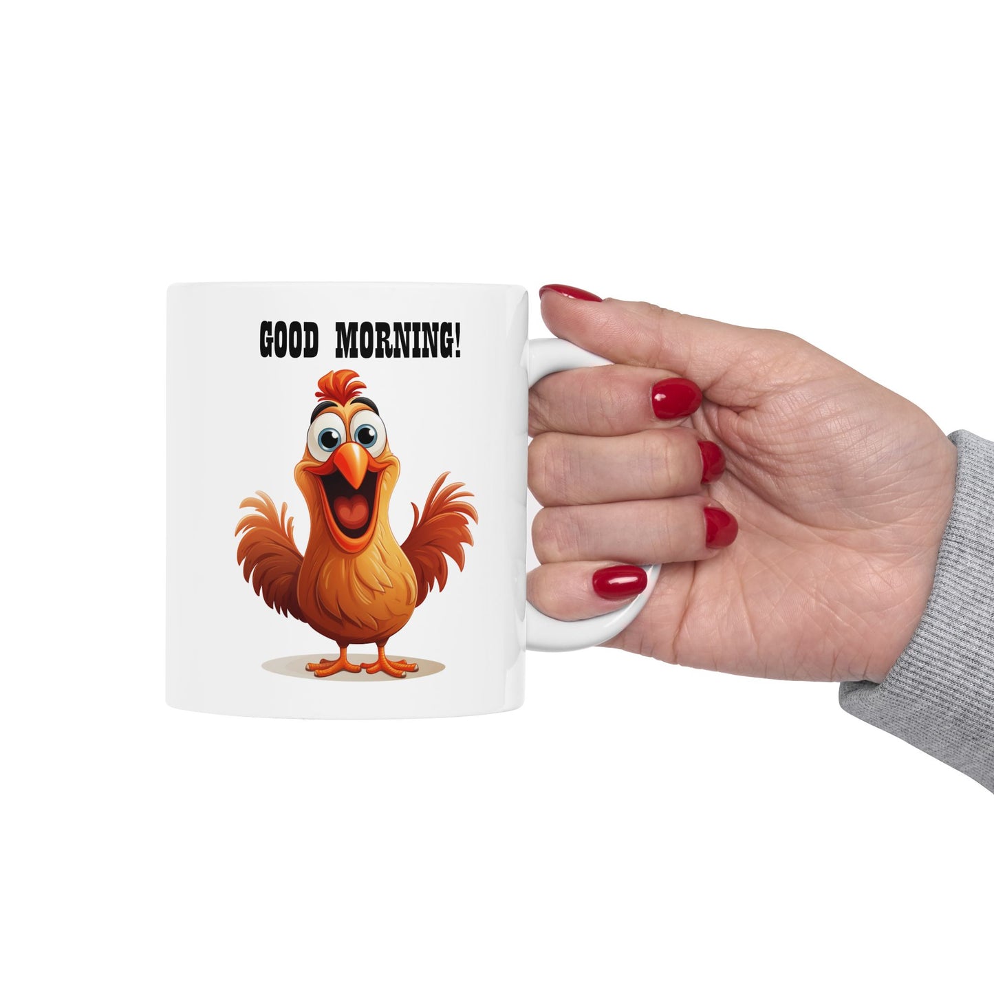 Funny "GOOD MORNING!" Chicken Coffee Mug