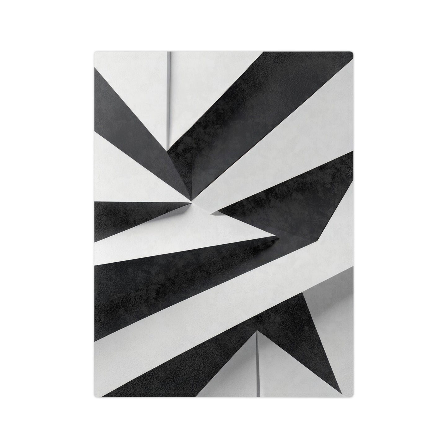 Monochrome Angles Velveteen Blanket