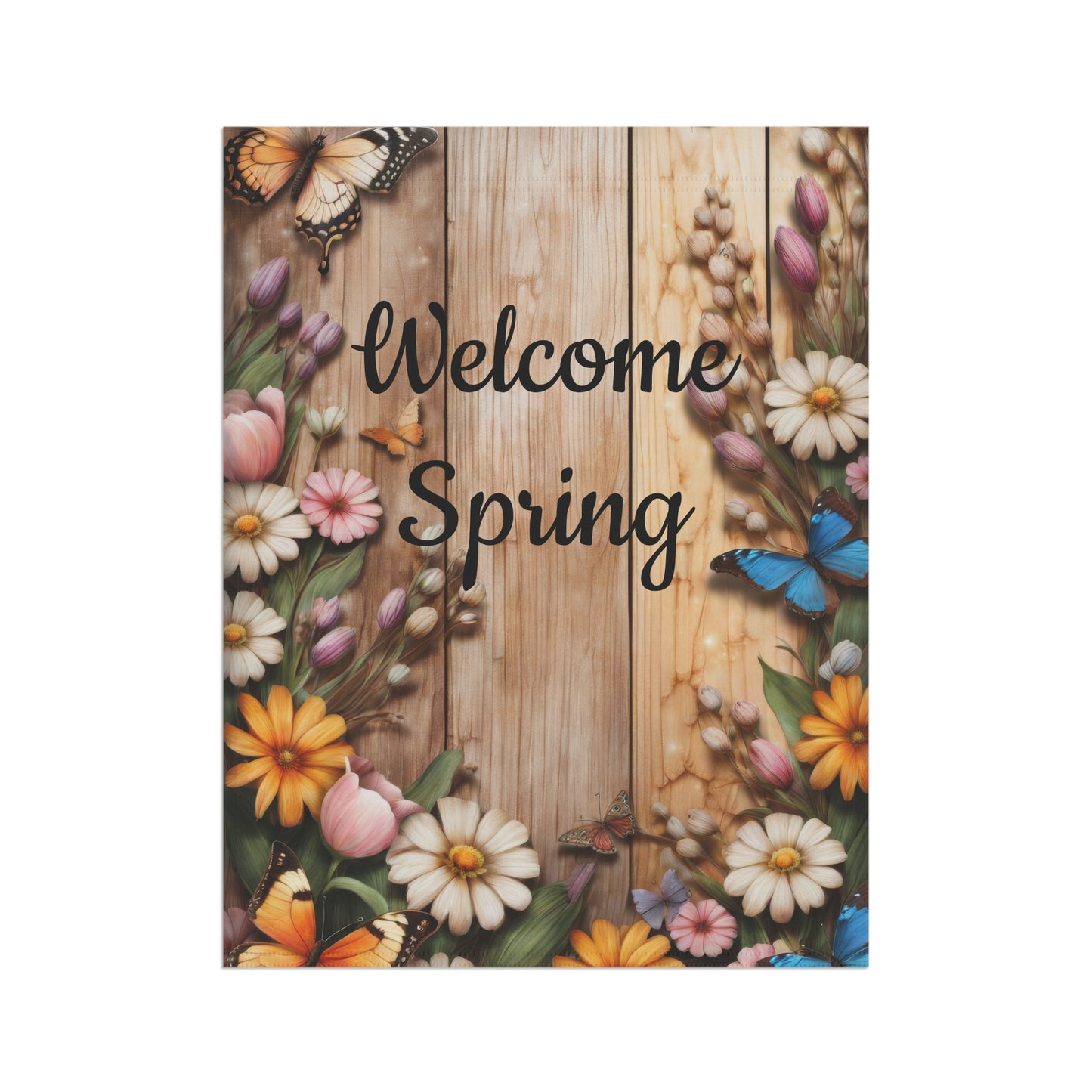 Welcome Spring Garden Flag