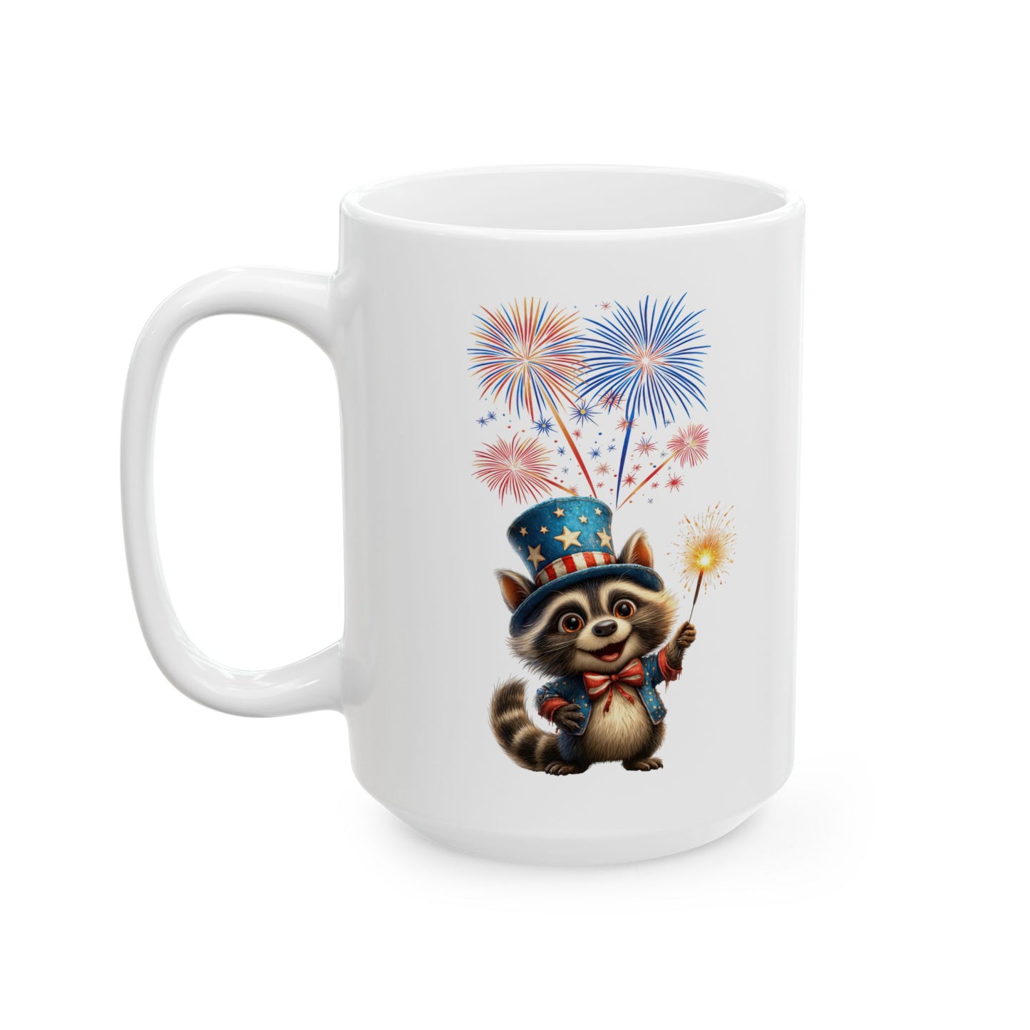 Adorable Patriotic Raccoon Coffee Mug