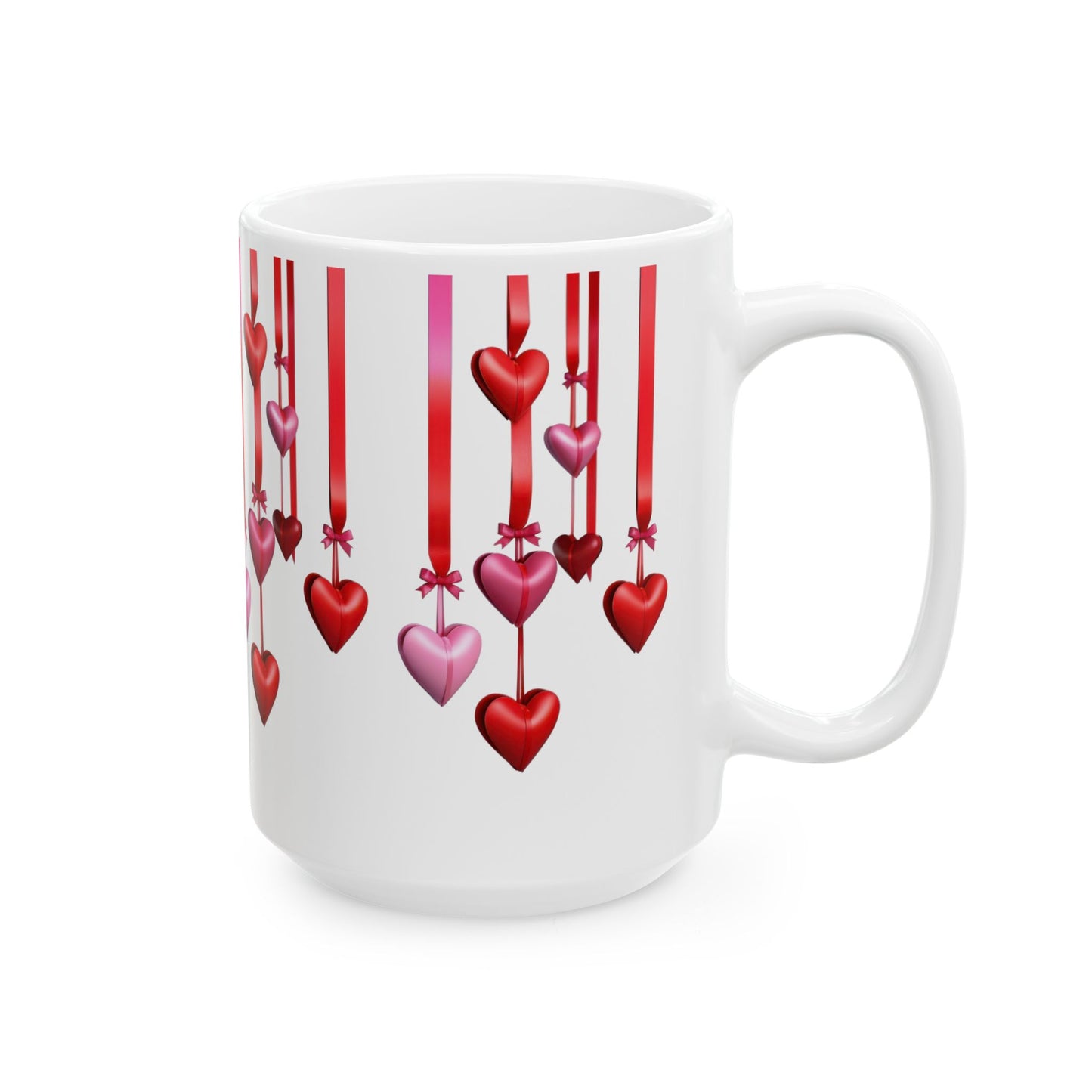 Romantic Hanging Hearts Coffee Mug