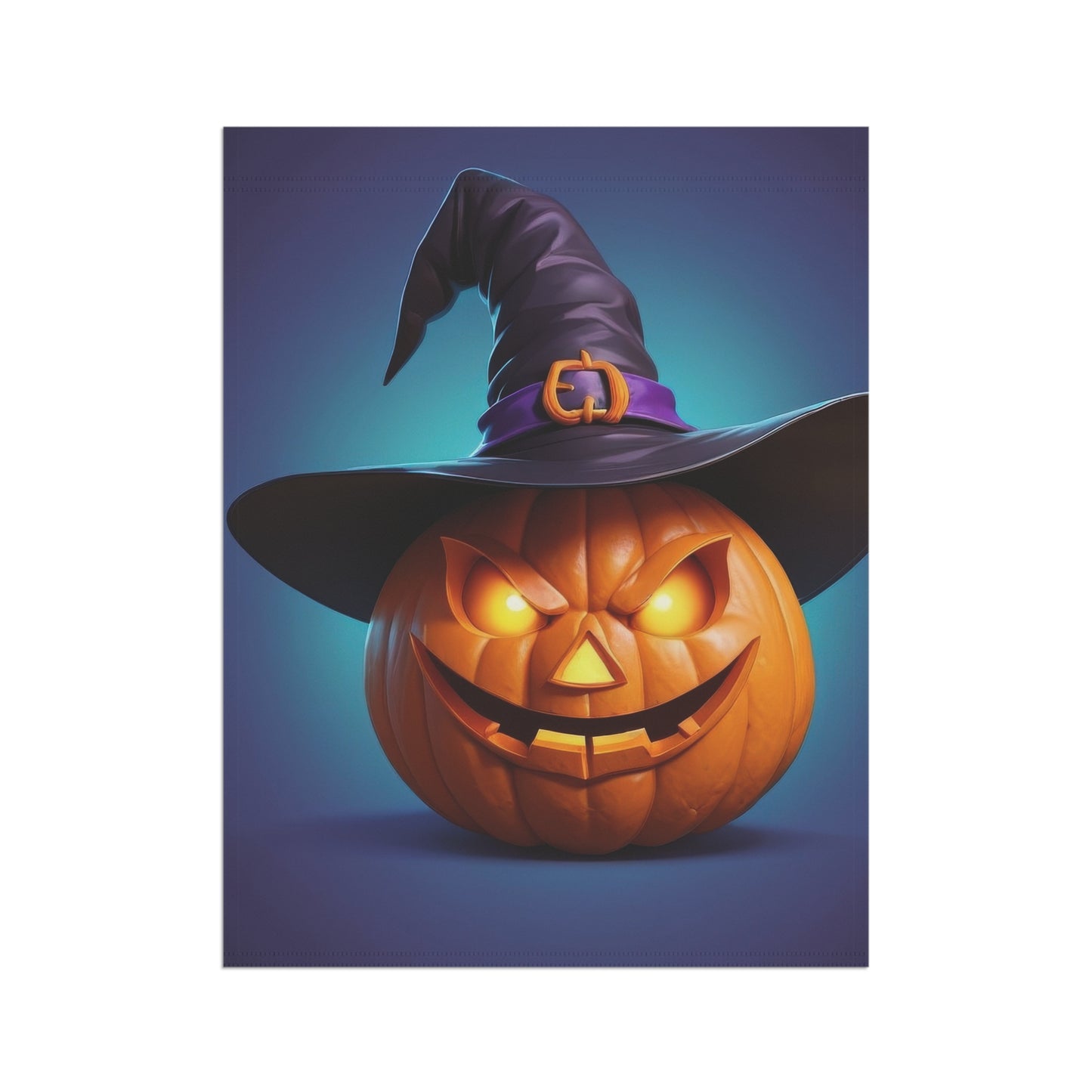 Mischievous Jack-o'-Lantern Witch Hat Halloween Garden Flag