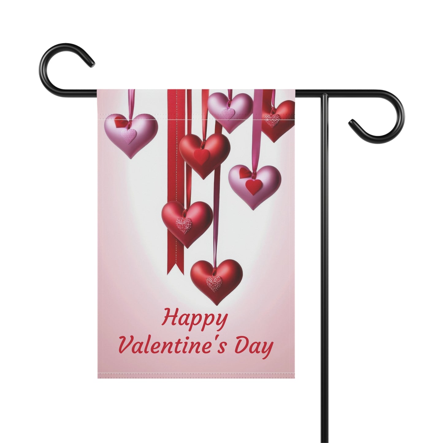 Hanging Hearts Valentine Garden Flag