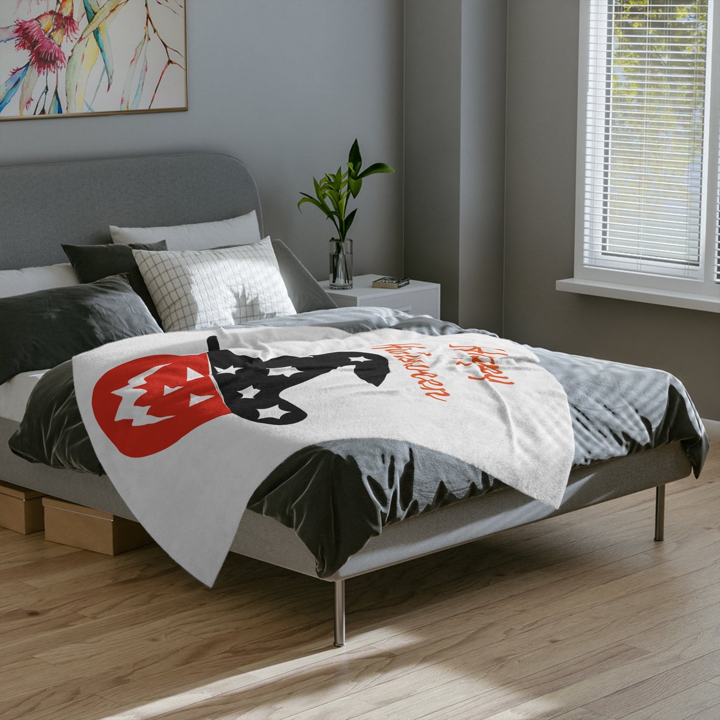 Jack-O-Lantern Velveteen Blanket