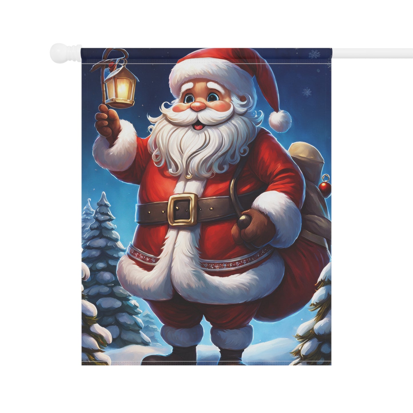 Jolly Classic Santa Holiday Garden Flag/ House Banner