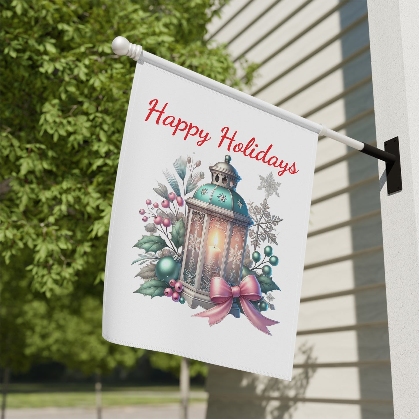 Christmas Lantern Garden Flag