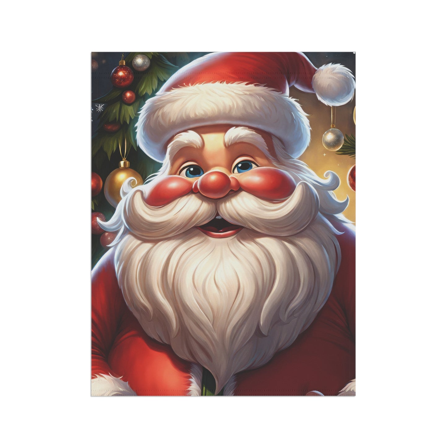 Jolly Old Saint Nick Holiday Garden Flag/ House Banner