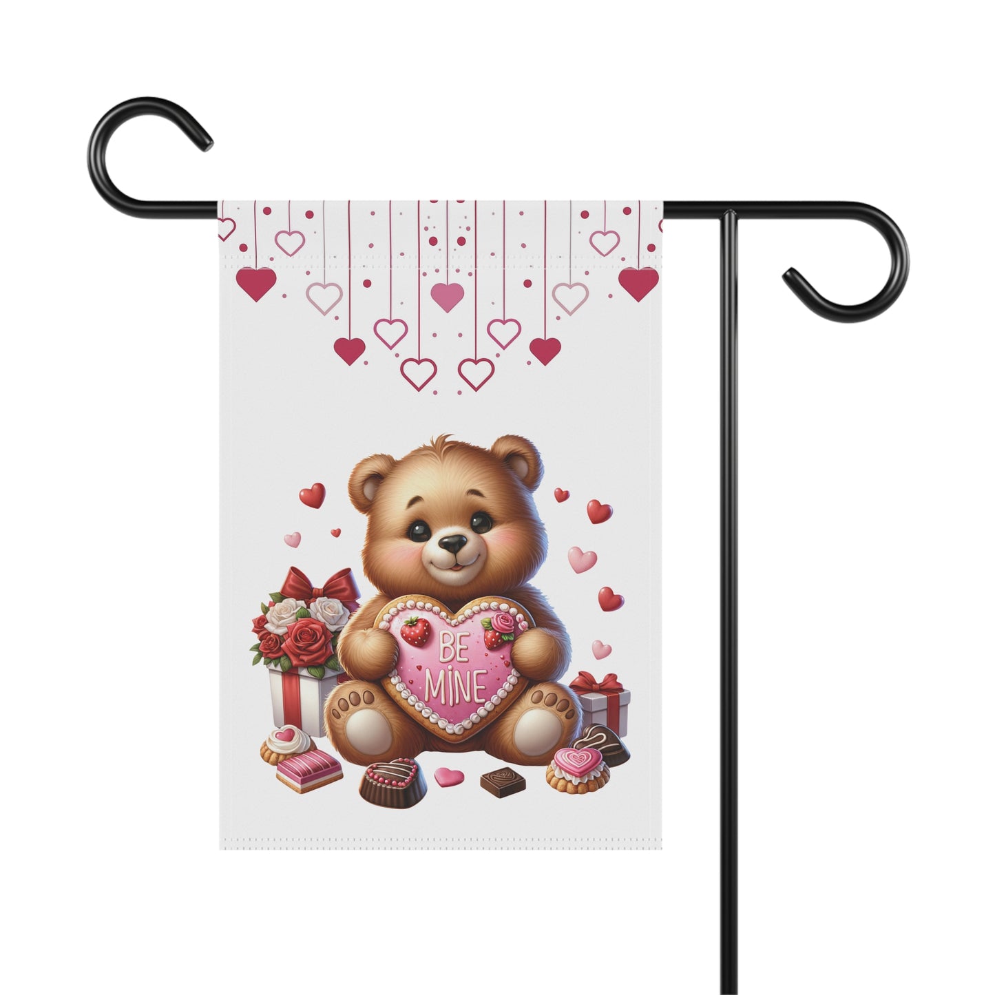 Valentine Teddy Bear Garden Flag