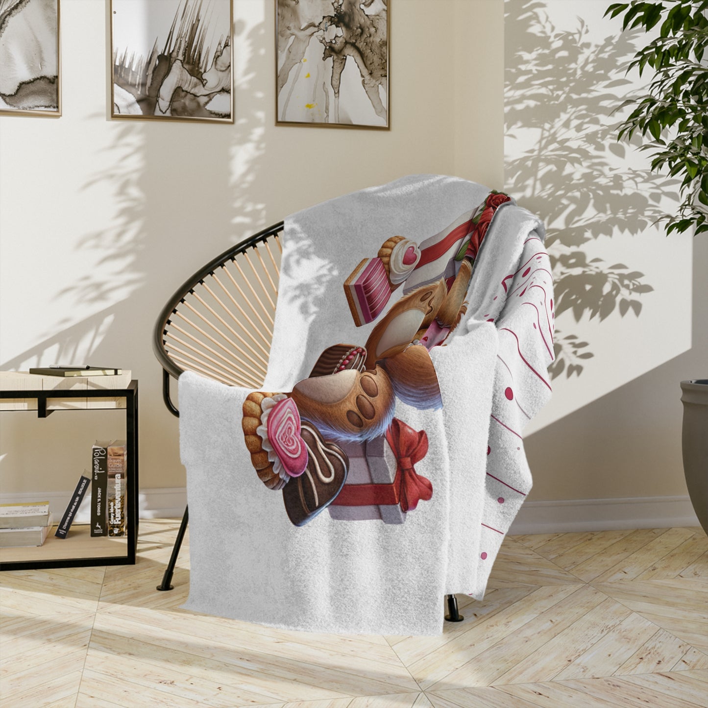 "Be Mine" Valentine's Teddy Bear Velveteen Blanket
