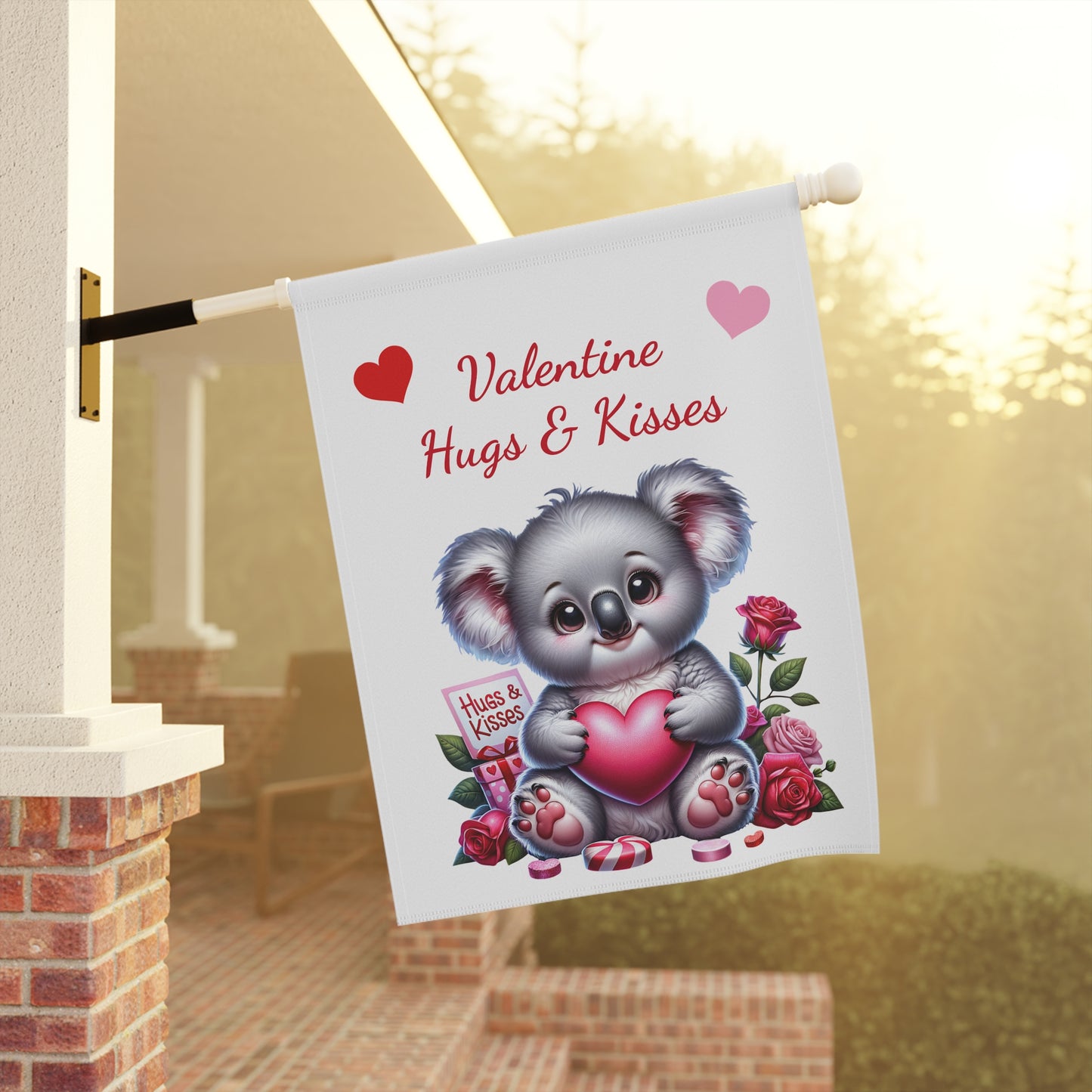 Valentine Koala Garden Flag
