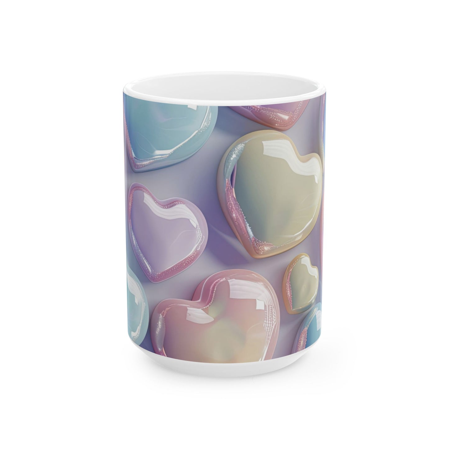 Glossy Bubble Heart Mug