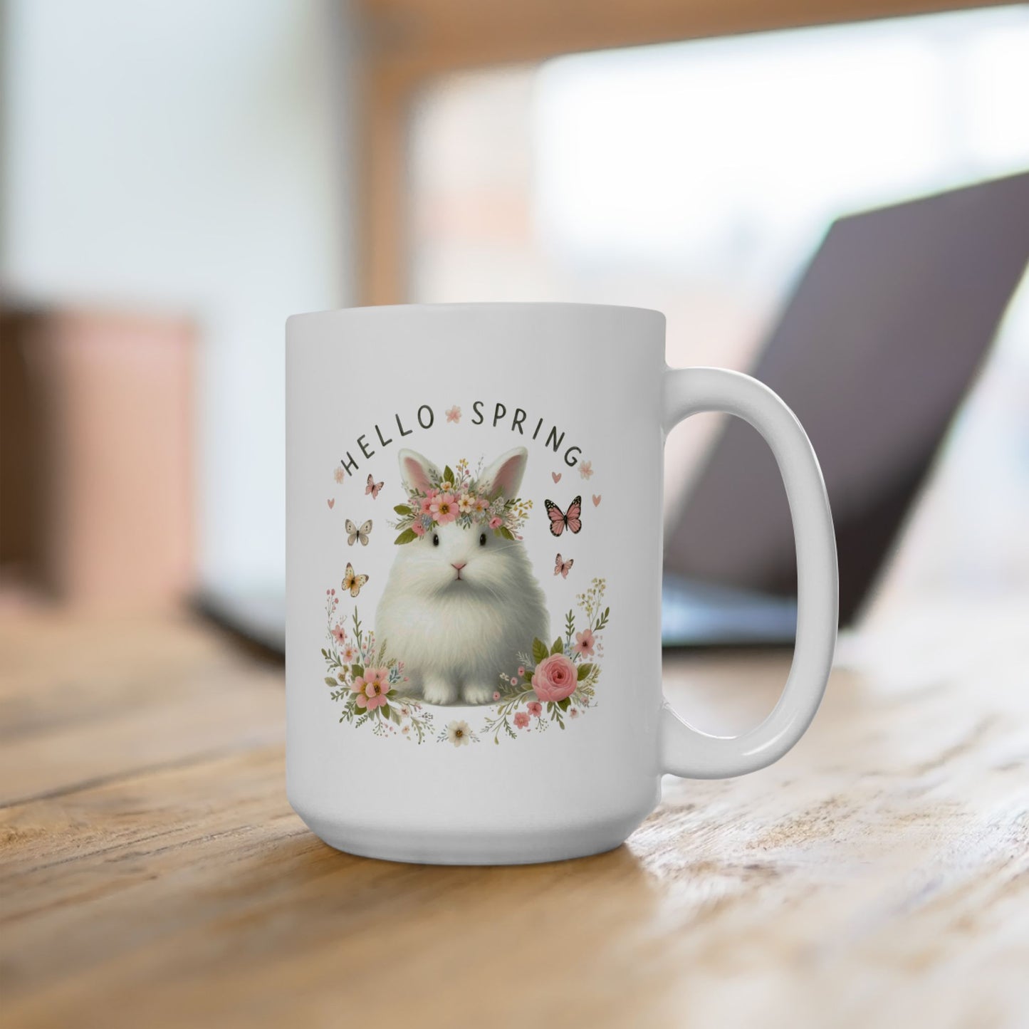 "Hello Spring" Bunny Mug