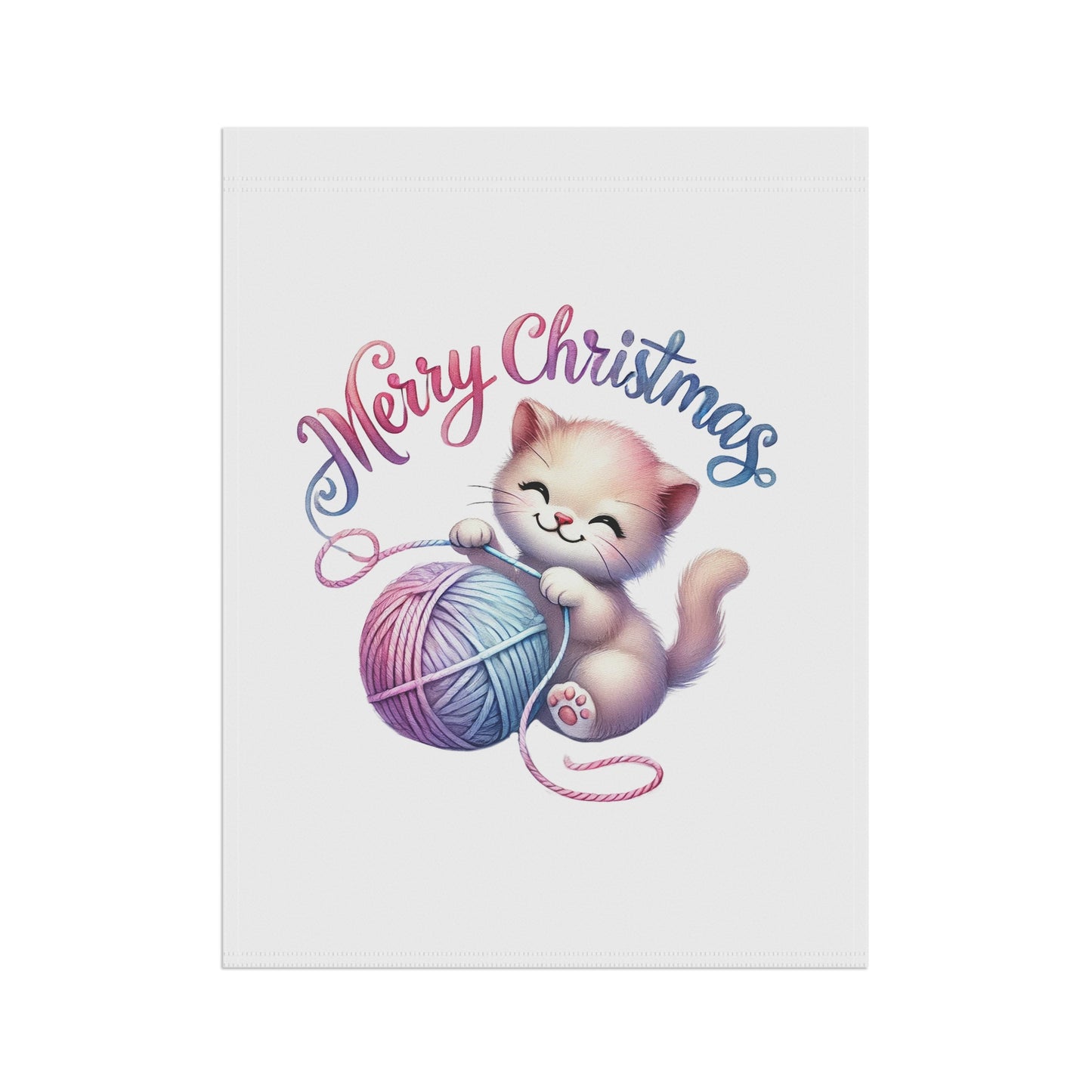 Cute Kitten Christmas Garden Flag