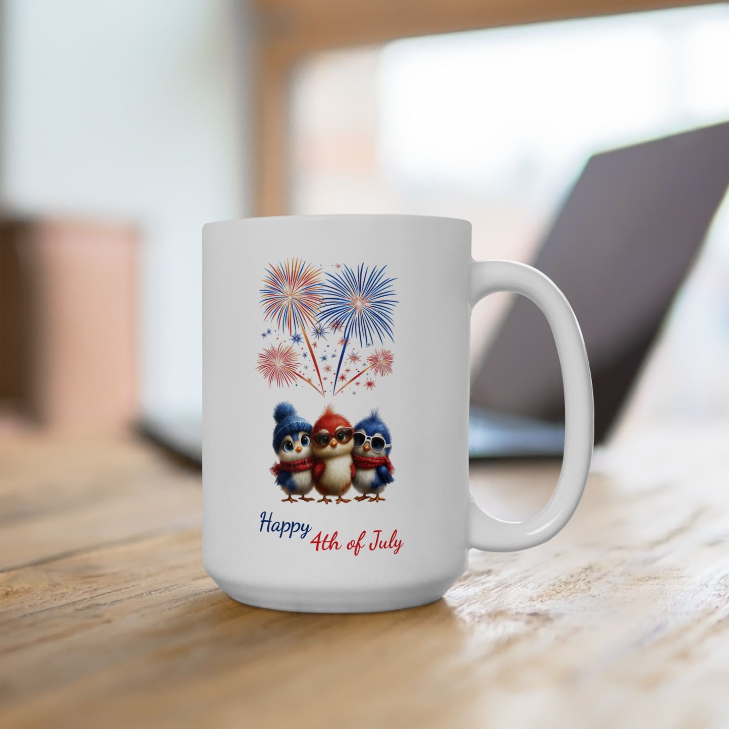 Adorable Patriotic Birds Coffee Mug