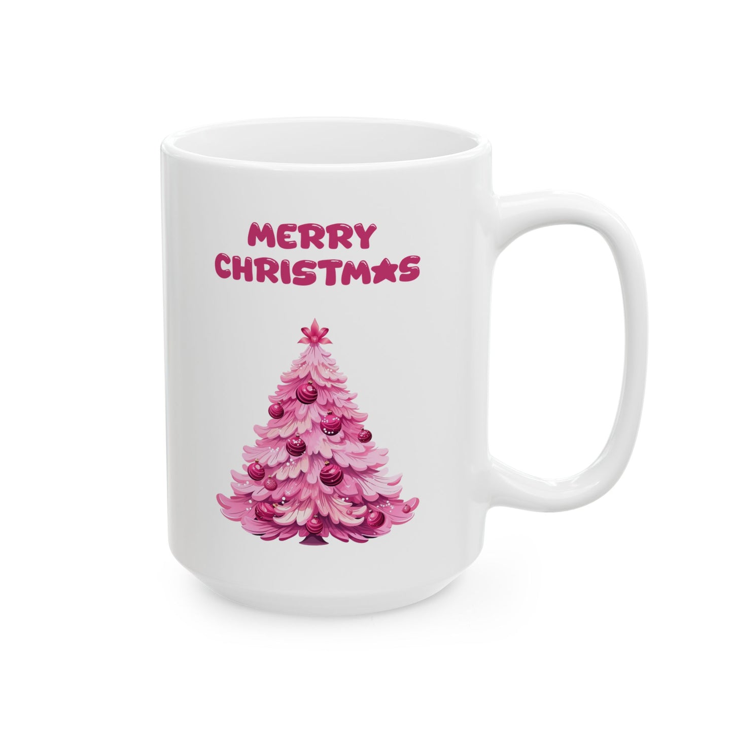 Cute Pink Christmas Tree Coffee Mug