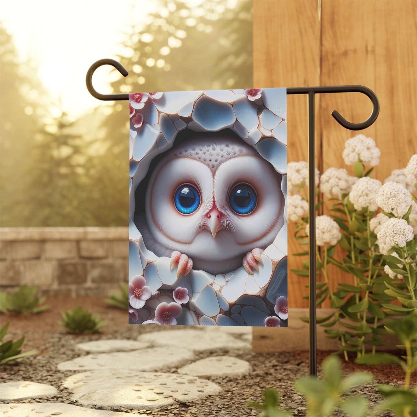 Adorable Baby Owl Garden Flag