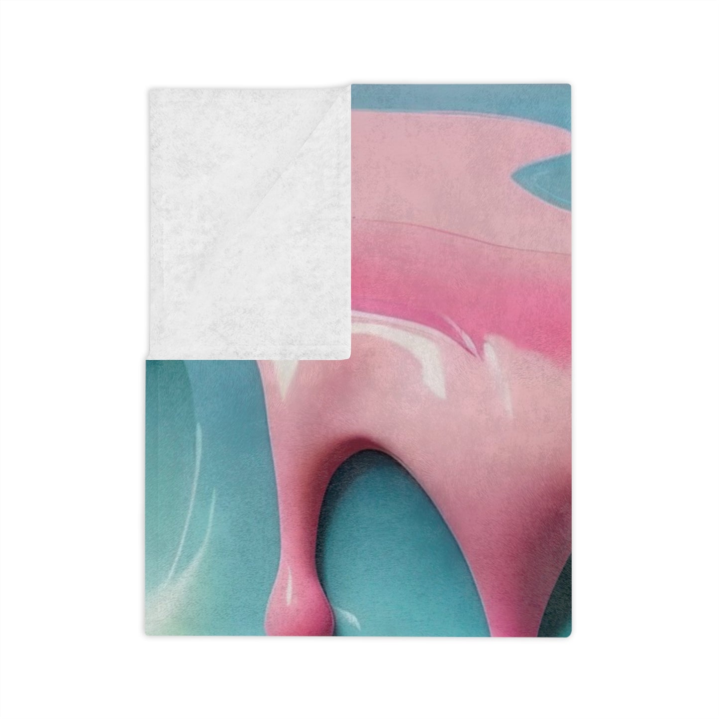 Pastel Paint Drip Velveteen Blanket