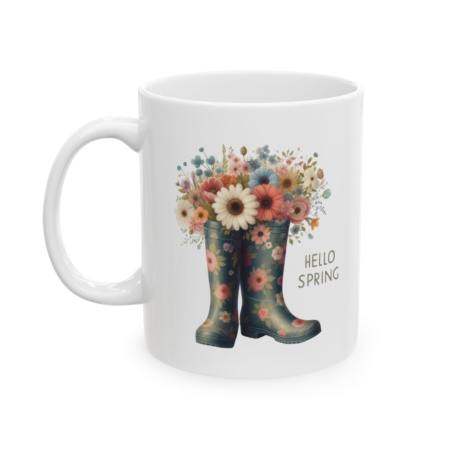 Hello Spring Floral Coffee Mug