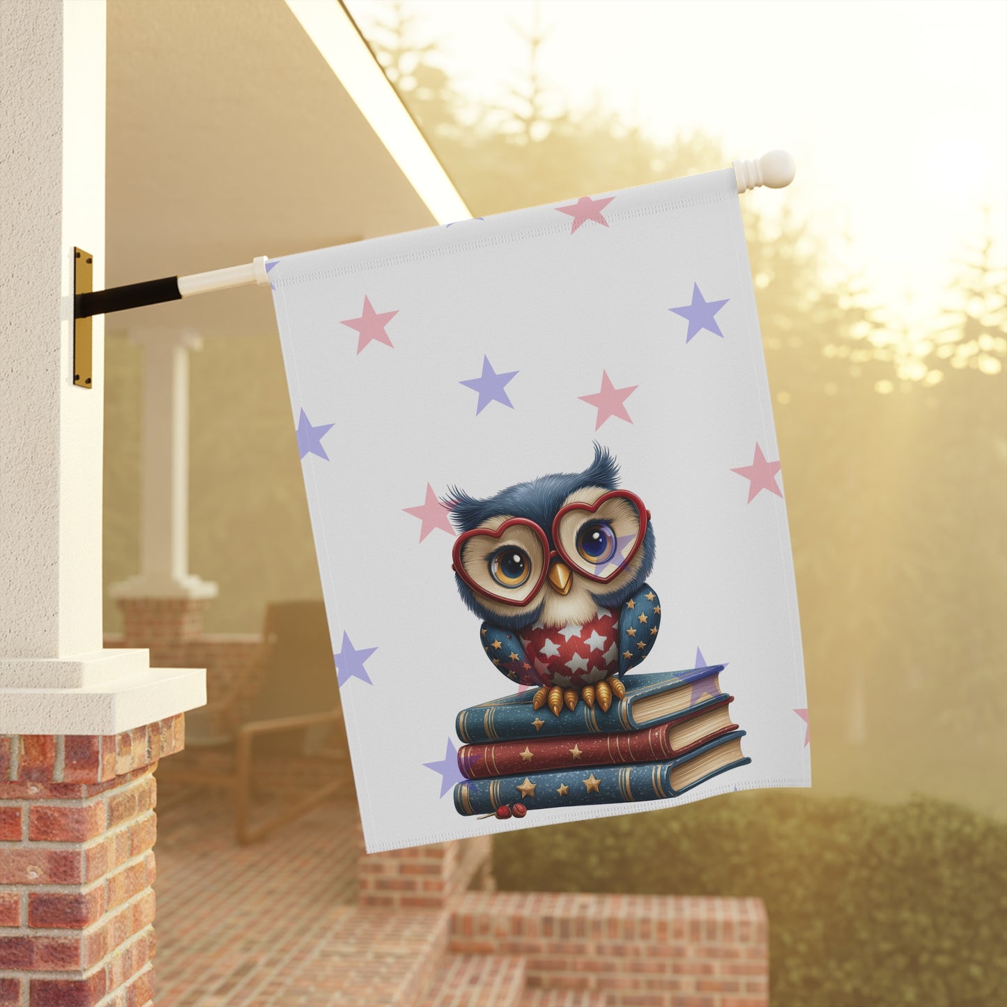 Patriotic Owl Garden Flag