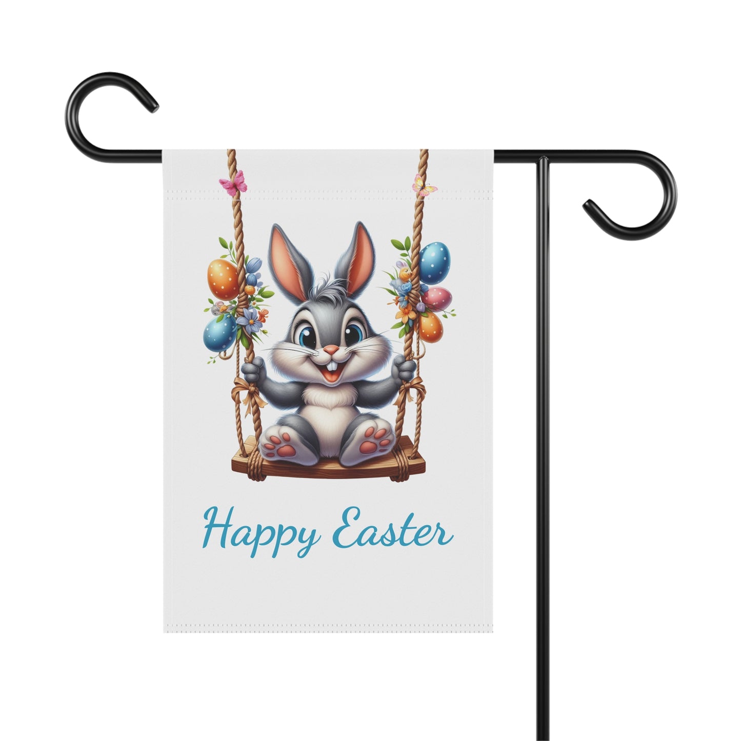Happy Easter Bunny on Swing Garden Flag