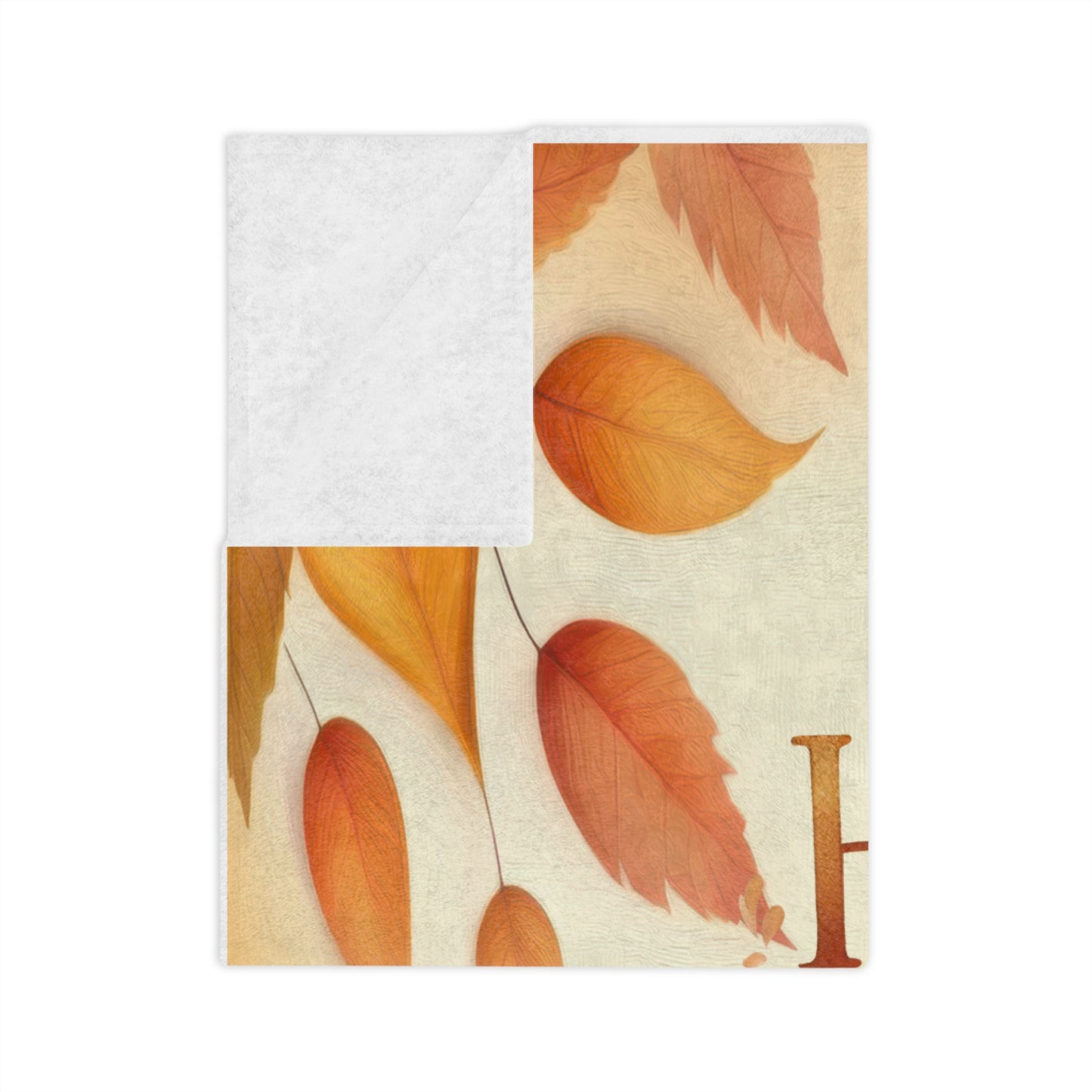 Cute Turkey & Autumn Leaves Blanket
