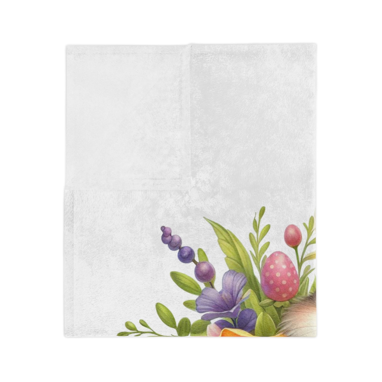 Cute Teacup Bunny Lightweight Velveteen Blanket