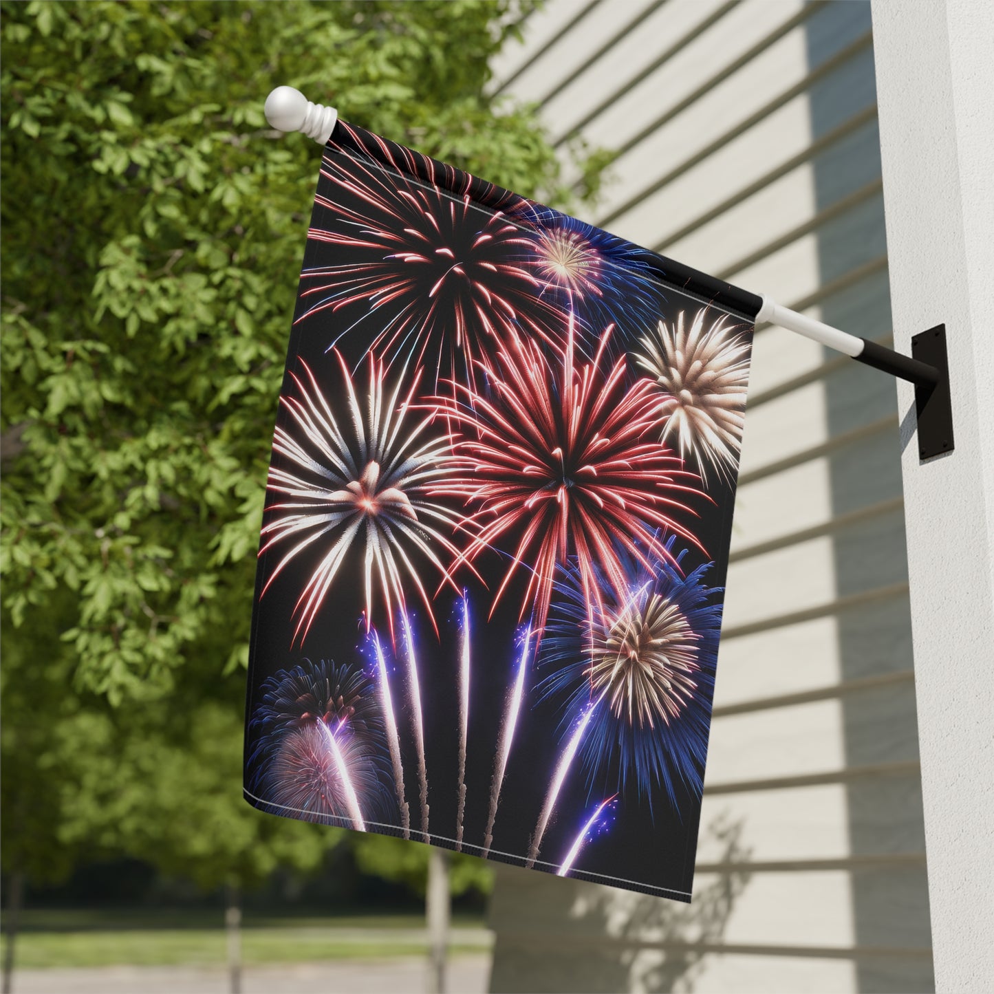 Beautiful Fireworks Garden Flag/House Banner