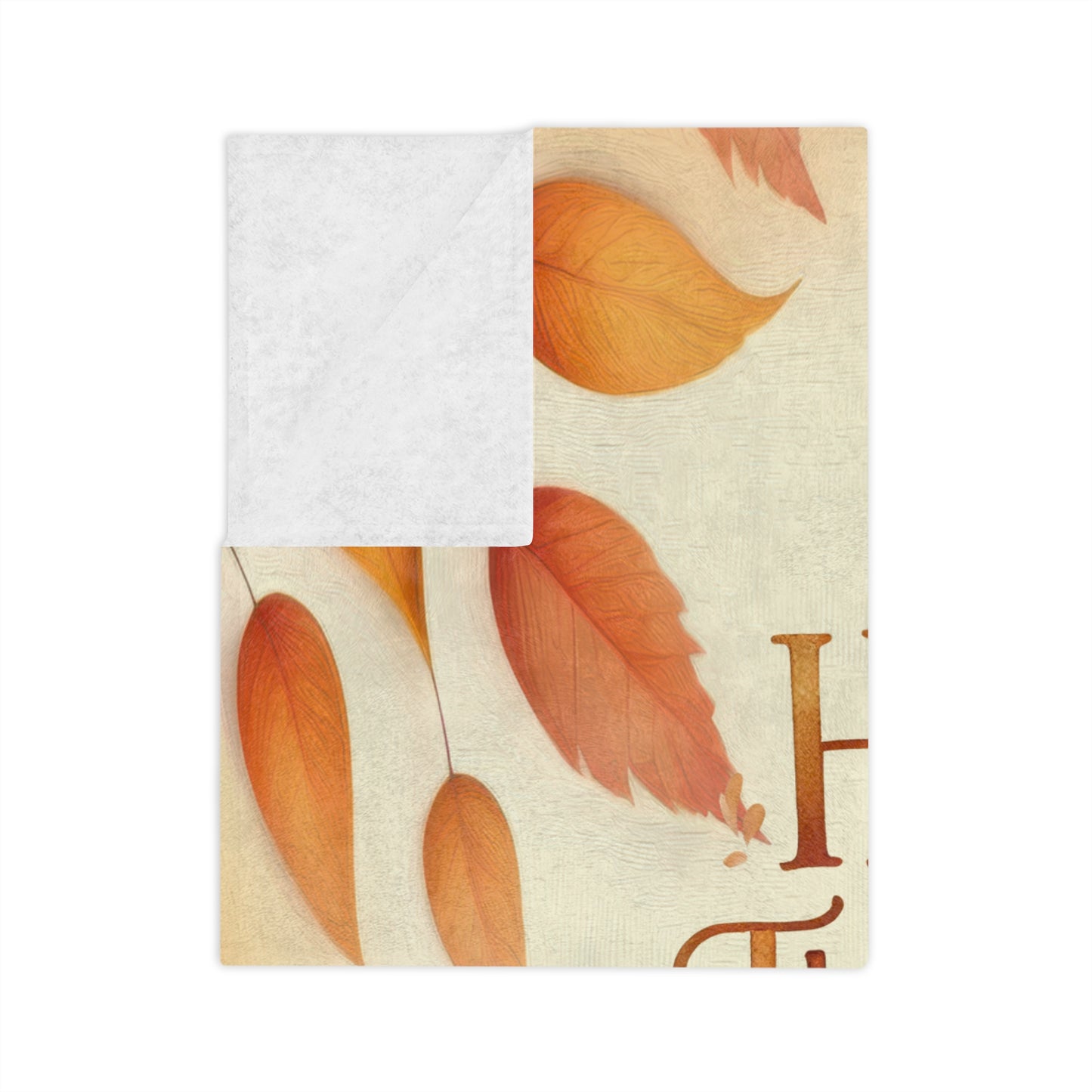 Happy Thanksgiving Cozy Turkey Velveteen Blanket