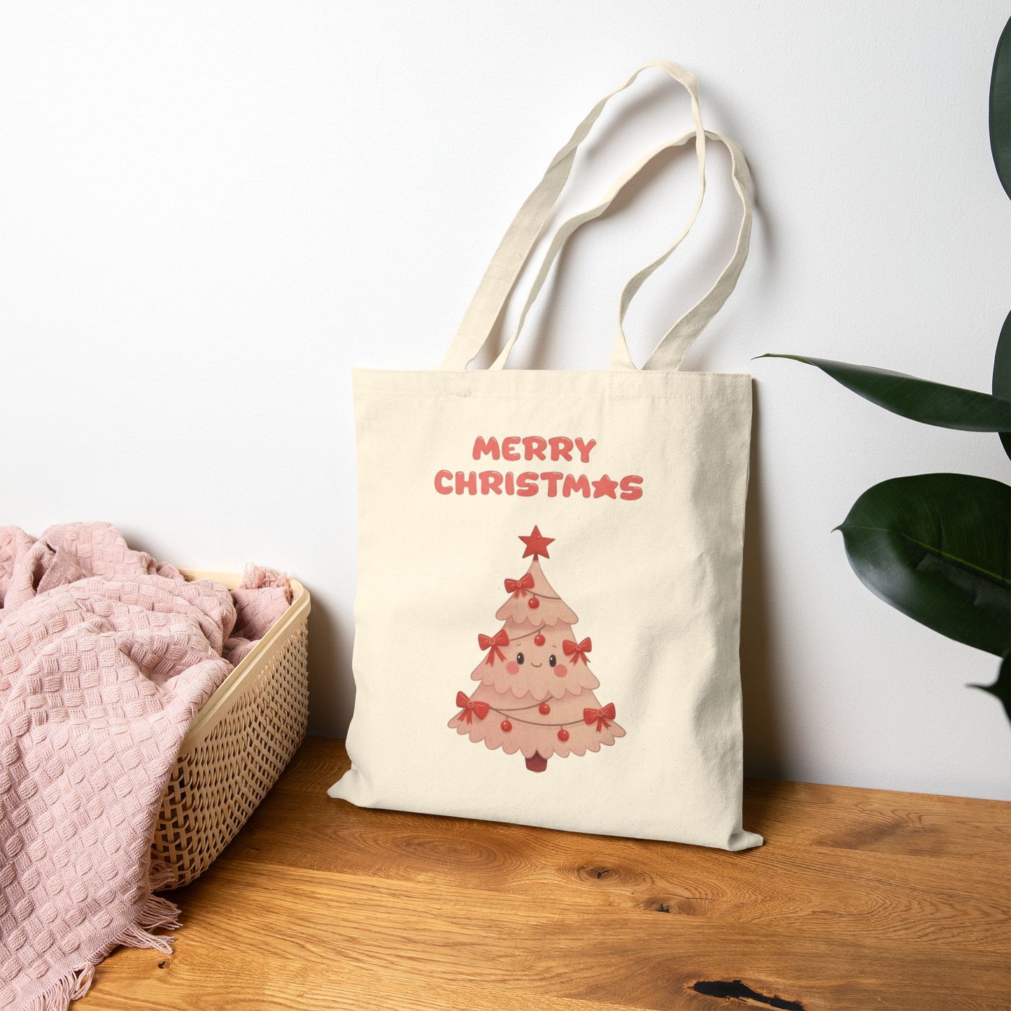 Adorable Kawaii Christmas Tree Holiday Tote
