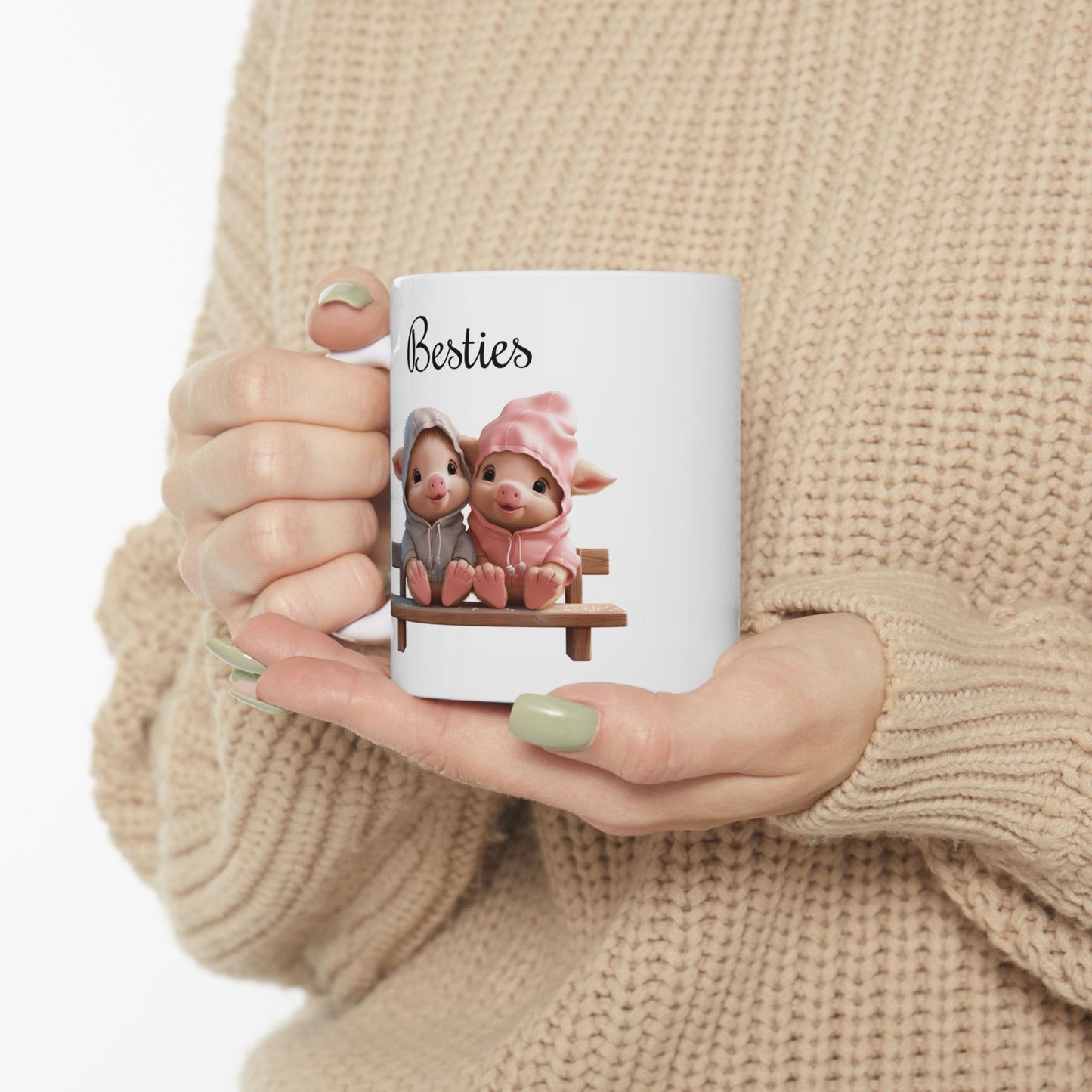 Adorable "Besties" Piglets Coffee Mug