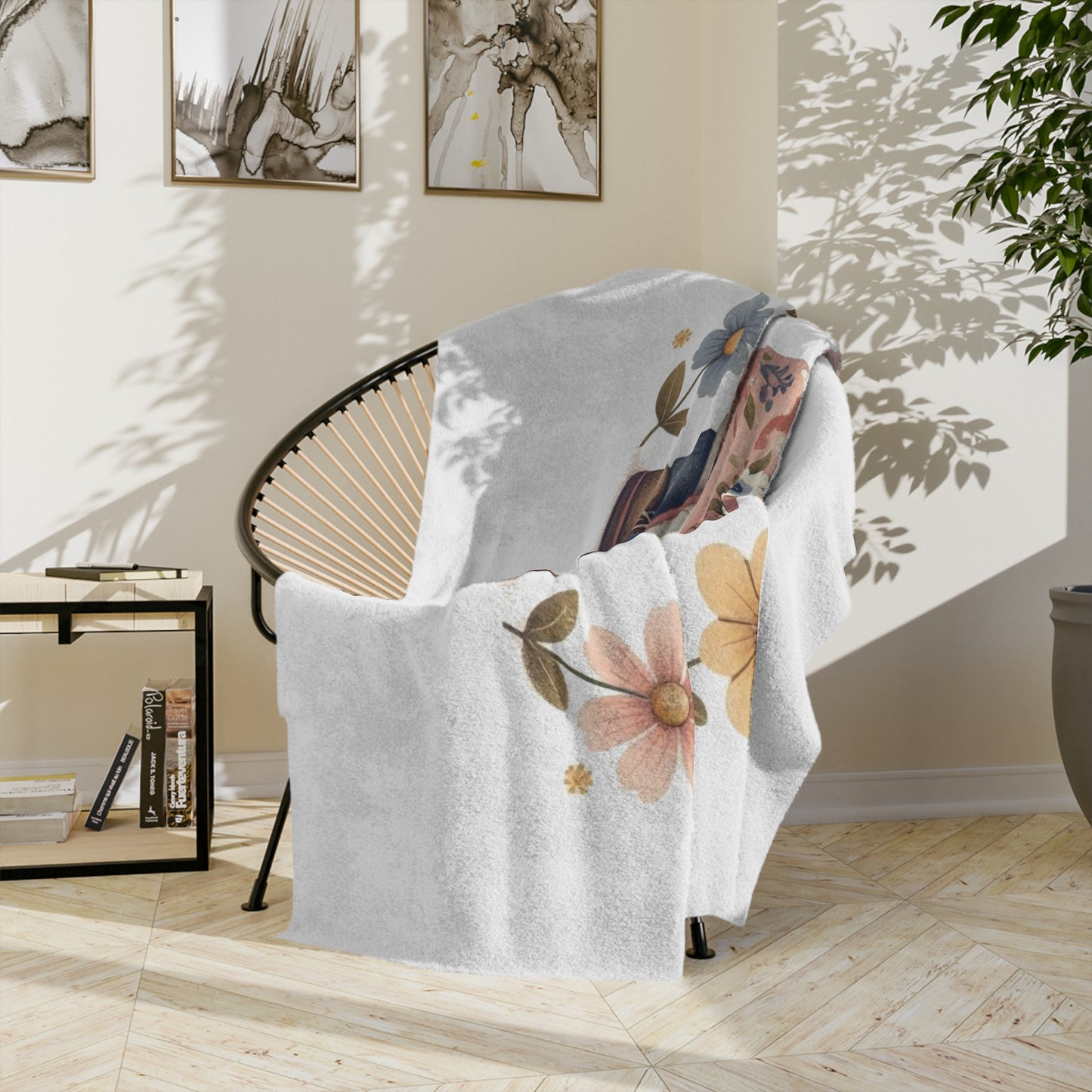"I Love Spring" Gnome Velveteen Blanket