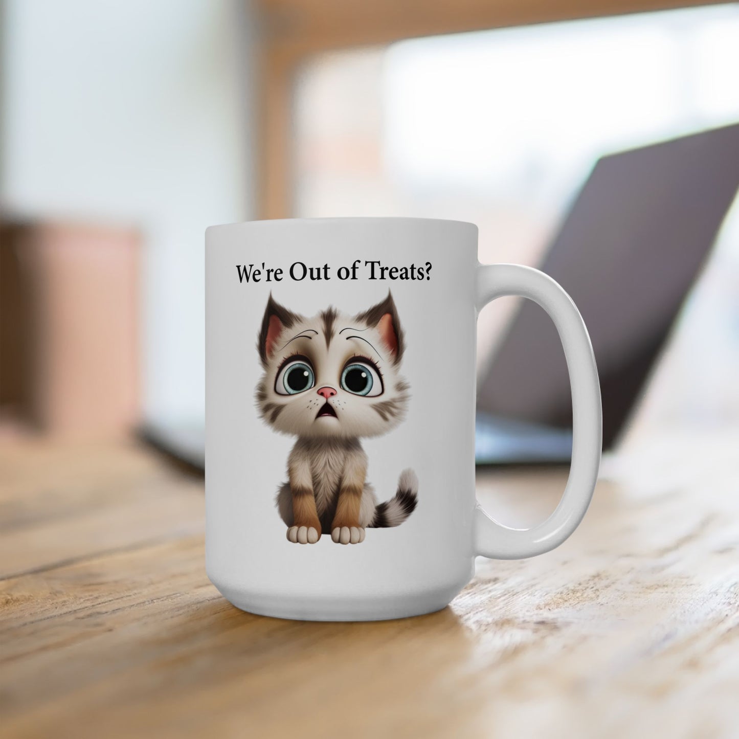 Cute Sad Kitten Coffee Mug