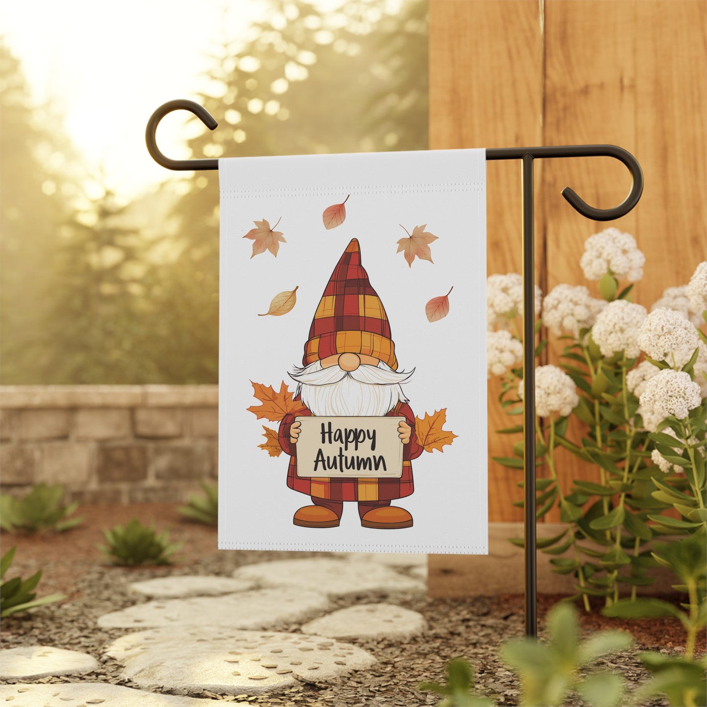 Happy Autumn Gnome Garden Flag
