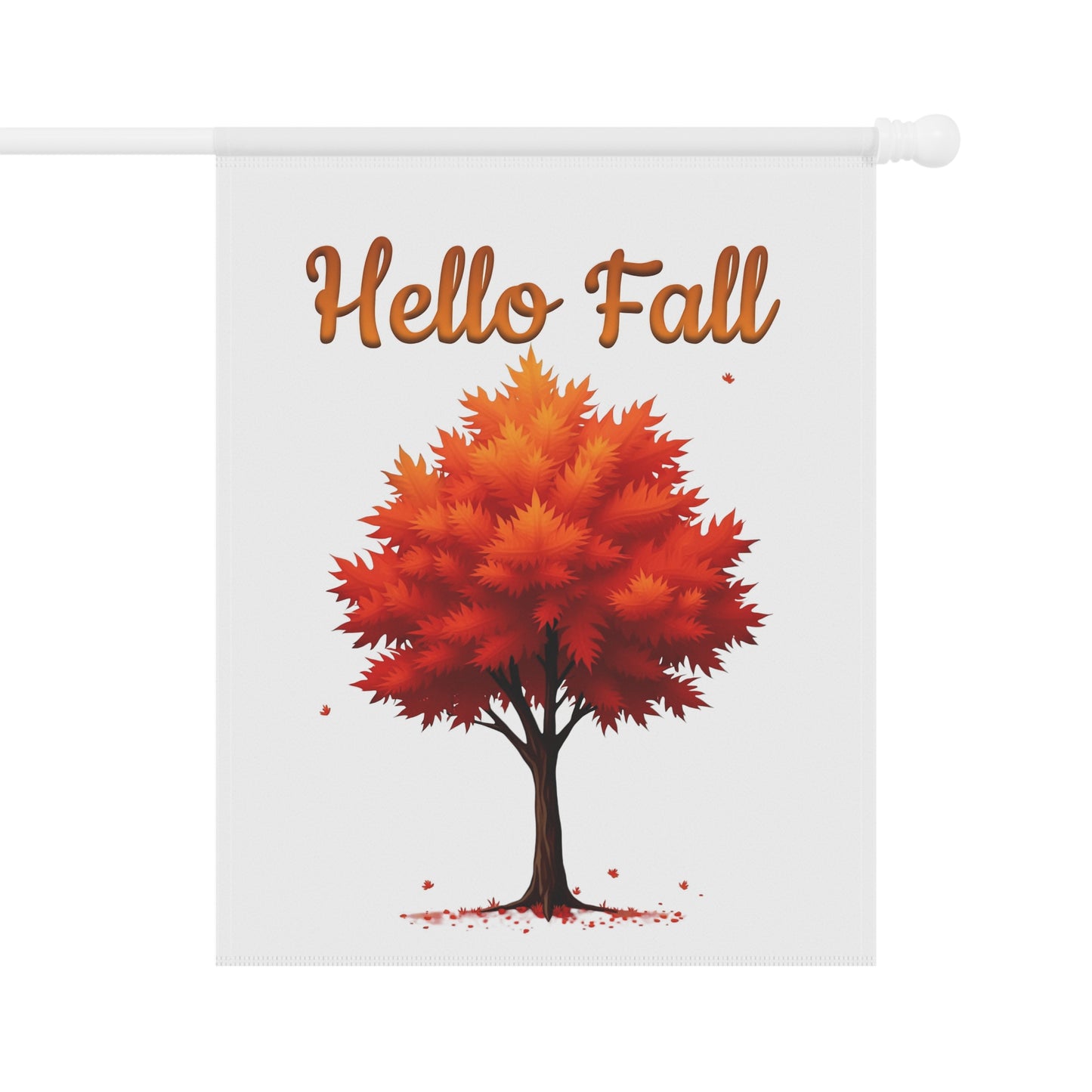Hello Fall Garden Flag with Autumn Tree
