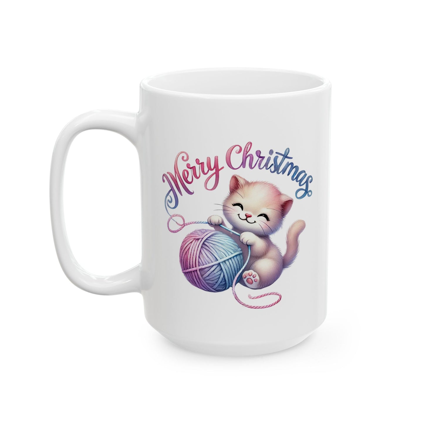 Merry Christmas Kitten Coffee Mug