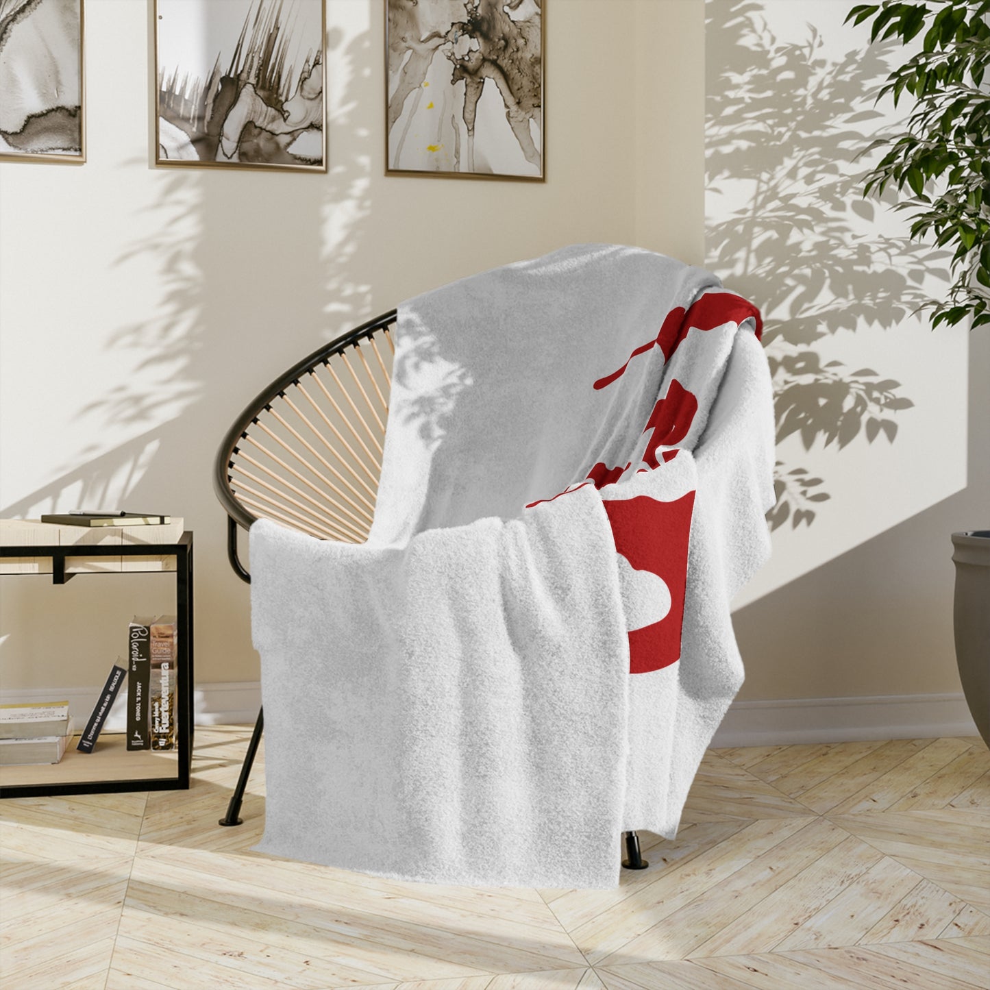 "Help Me" Red Drip Text Lightweight Blanket