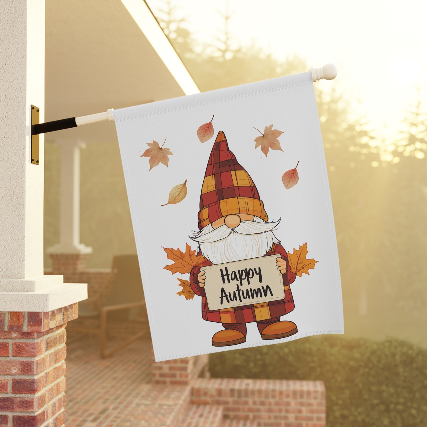 Happy Autumn Gnome Garden Flag