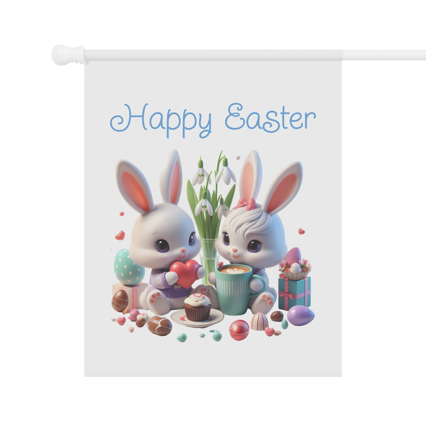 Sweet Little Easter Bunnies Garden Flag