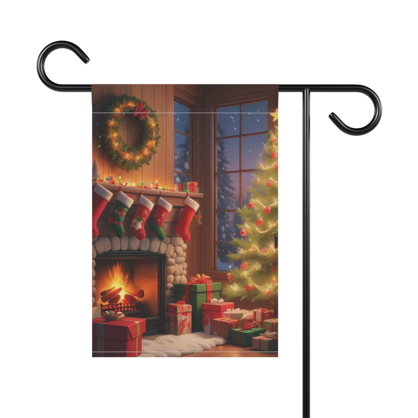 Cozy Christmas Holiday Garden Flag